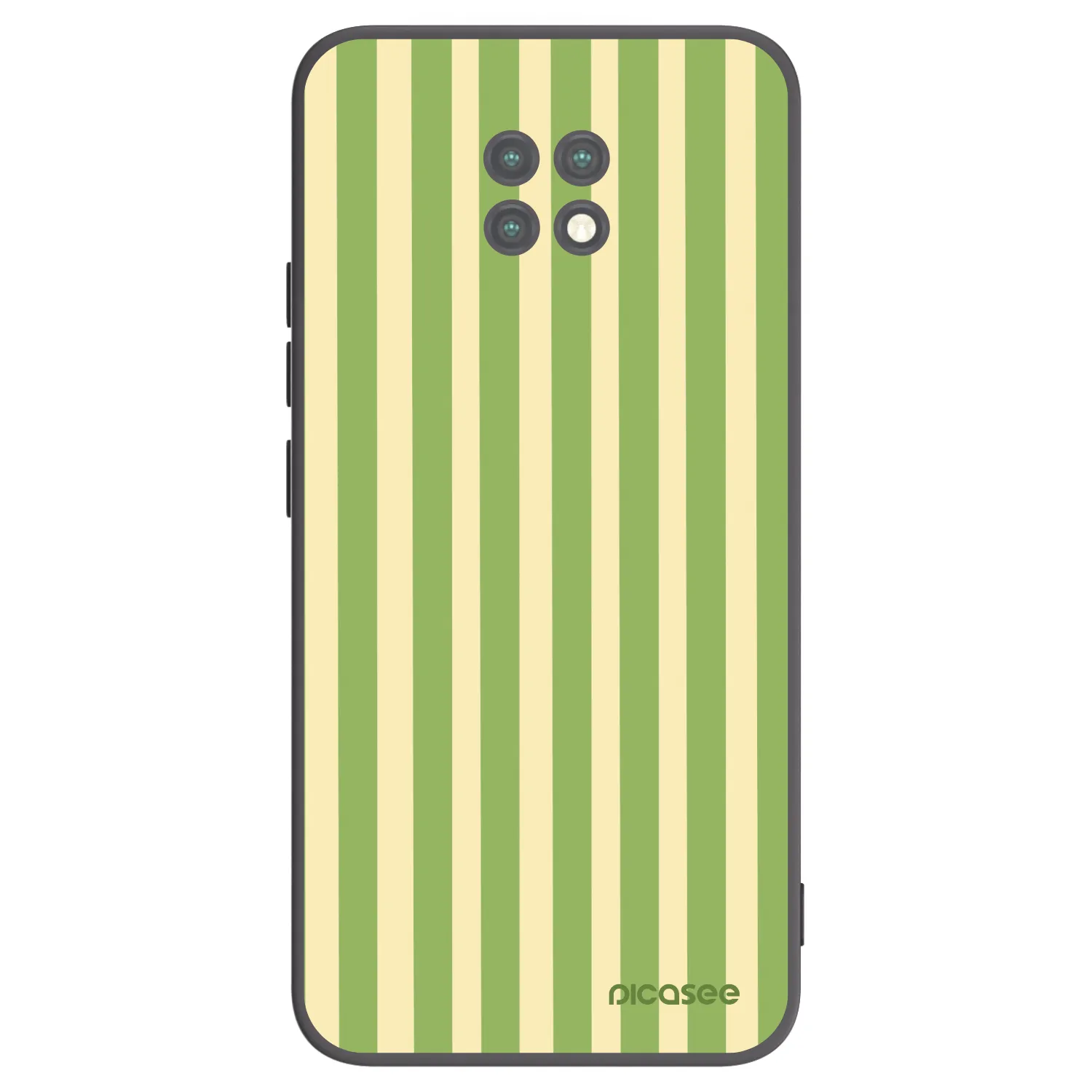 Picasee silikonový černý obal pro Xiaomi Redmi Note 9T - Lines Matcha