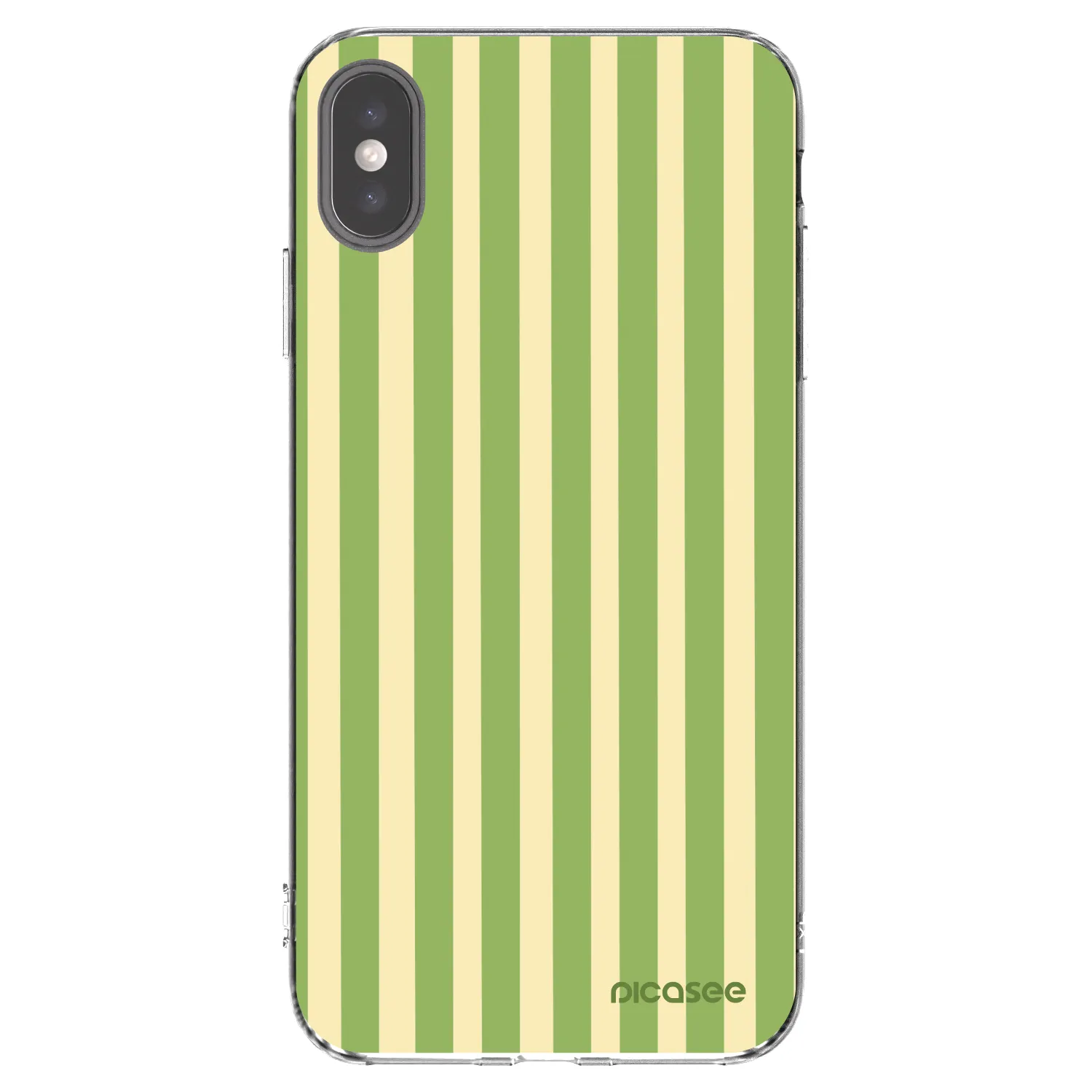 Picasee silikonový průhledný obal pro Apple iPhone XS Max - Lines Matcha
