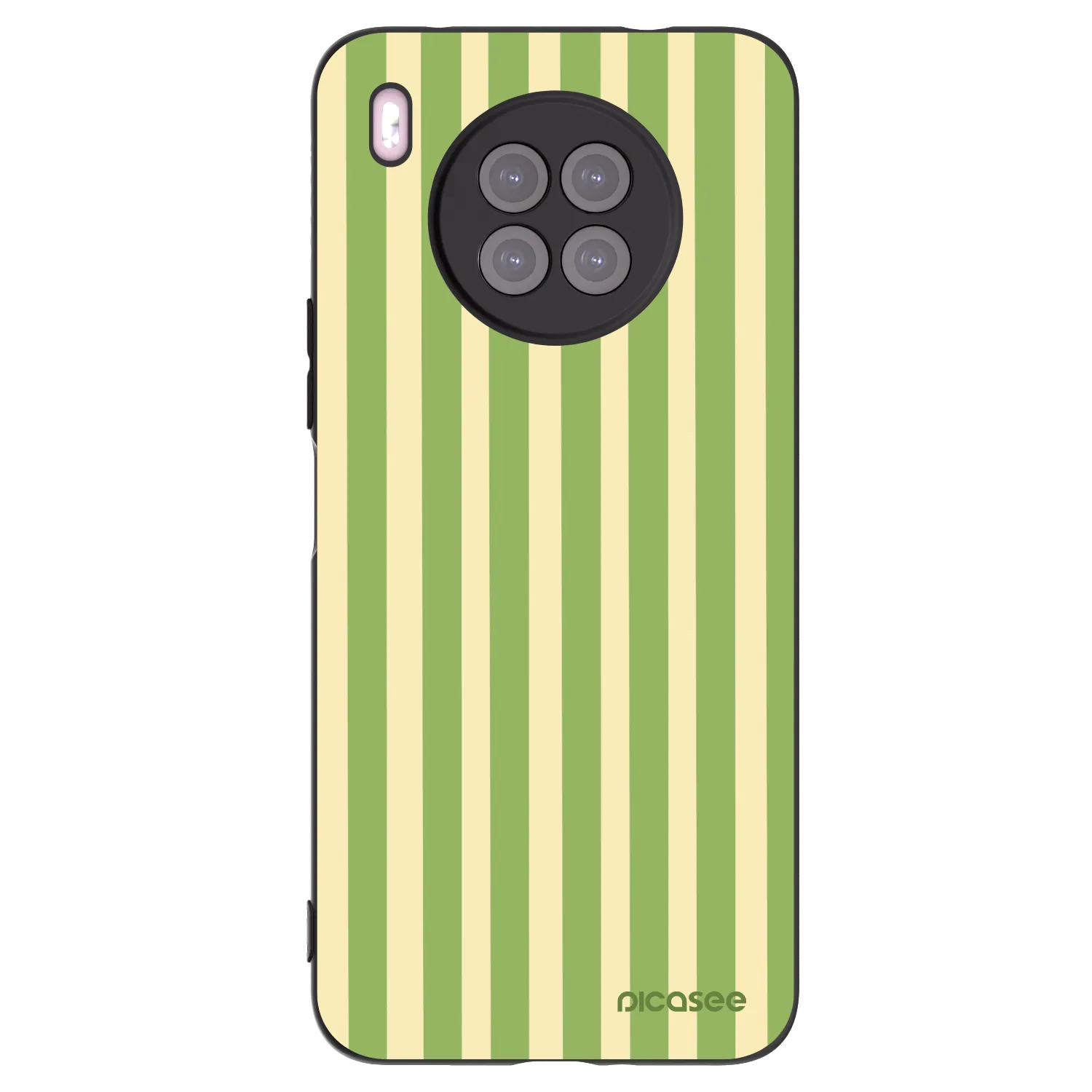 Picasee silikonový černý obal pro Huawei Nova 8i - Lines Matcha