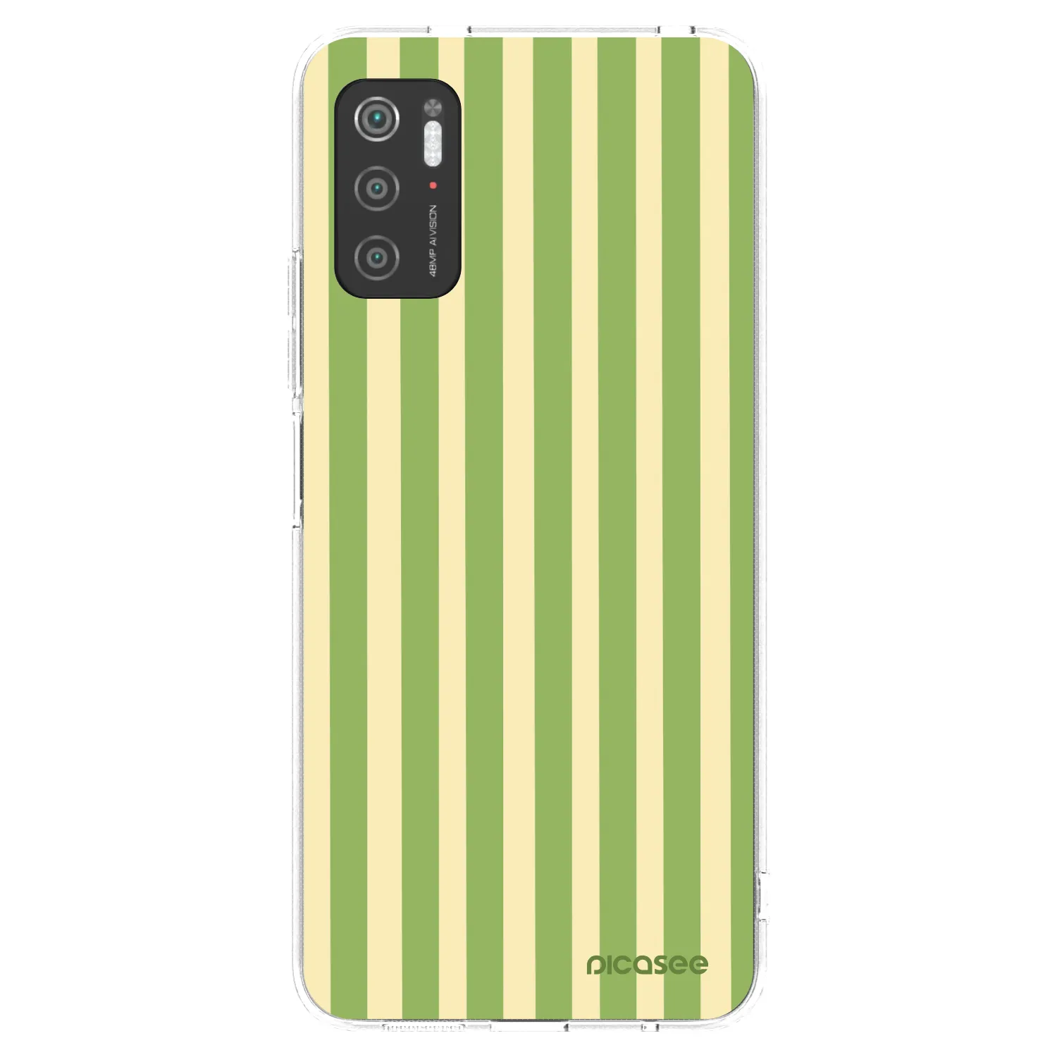 Picasee silikonový průhledný obal pro Xiaomi Poco M3 Pro 5G - Lines Matcha