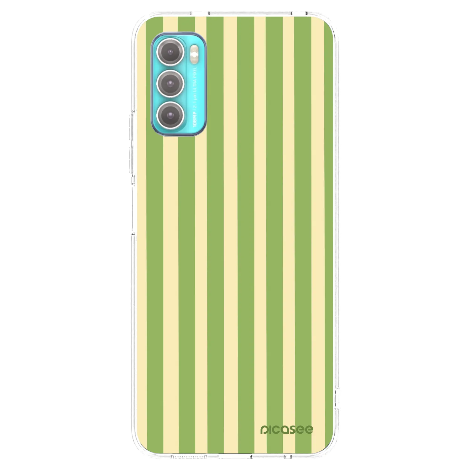 Picasee silikonový průhledný obal pro Motorola Moto G60 - Lines Matcha