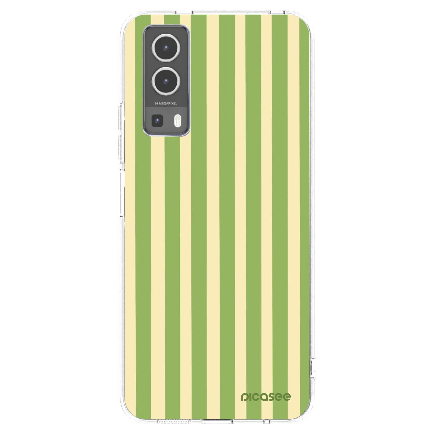 Picasee silikonový průhledný obal pro Vivo Y72 5G - Lines Matcha