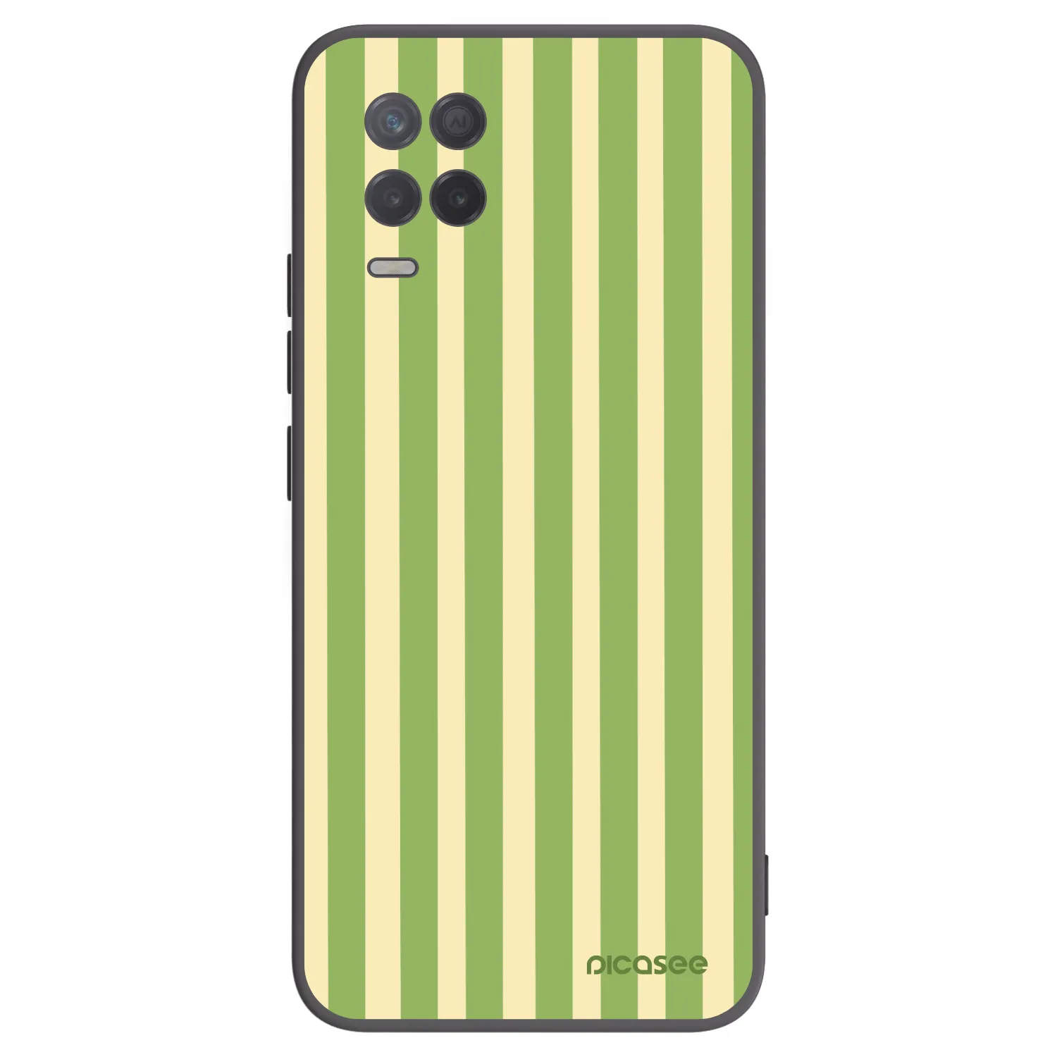 Picasee silikonový černý obal pro Realme 8 5G - Lines Matcha