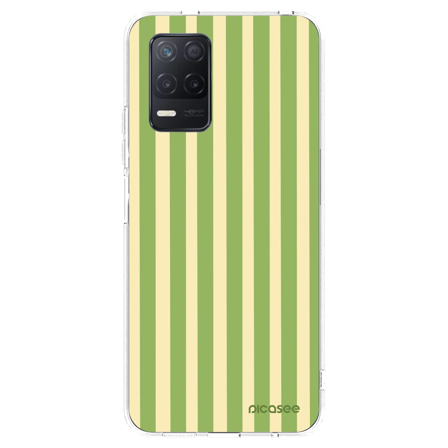 Picasee silikonový průhledný obal pro Realme 8 5G - Lines Matcha