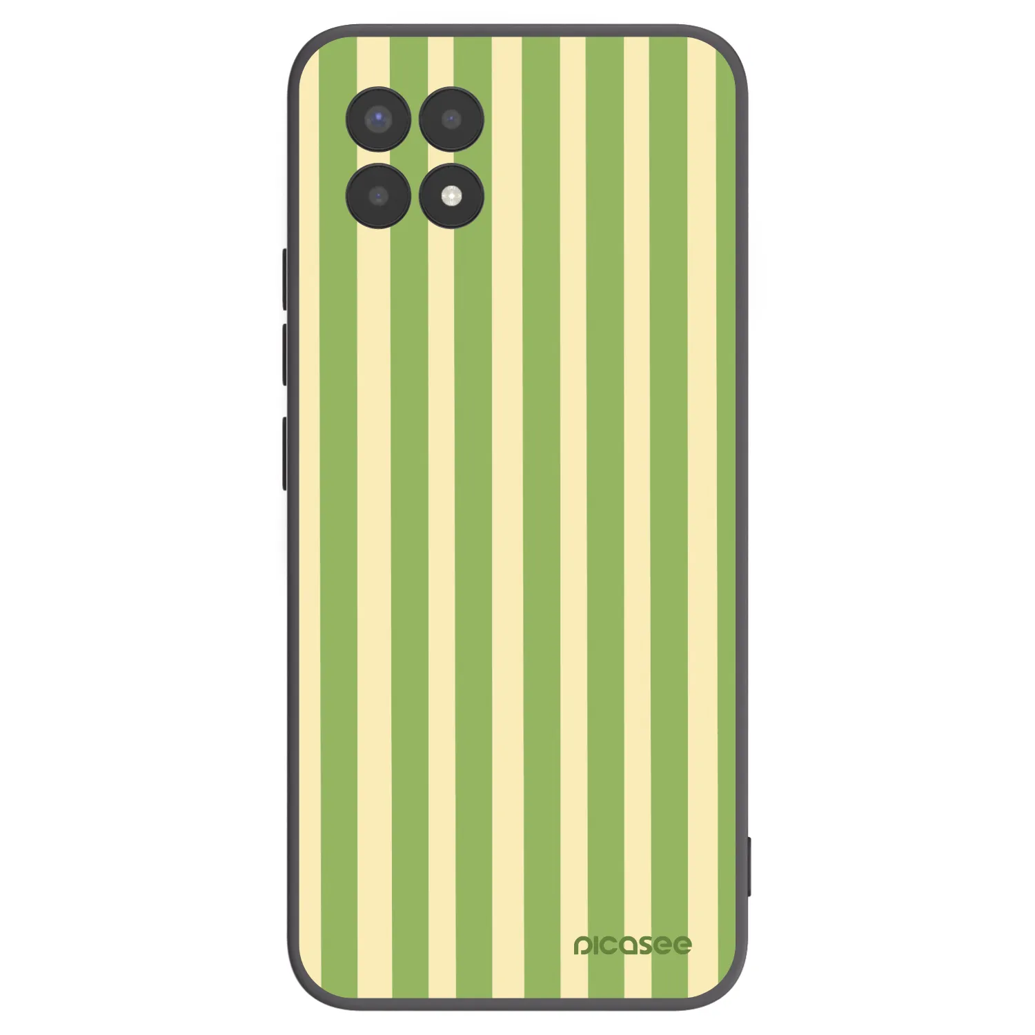 Picasee silikonový černý obal pro Realme 8i - Lines Matcha