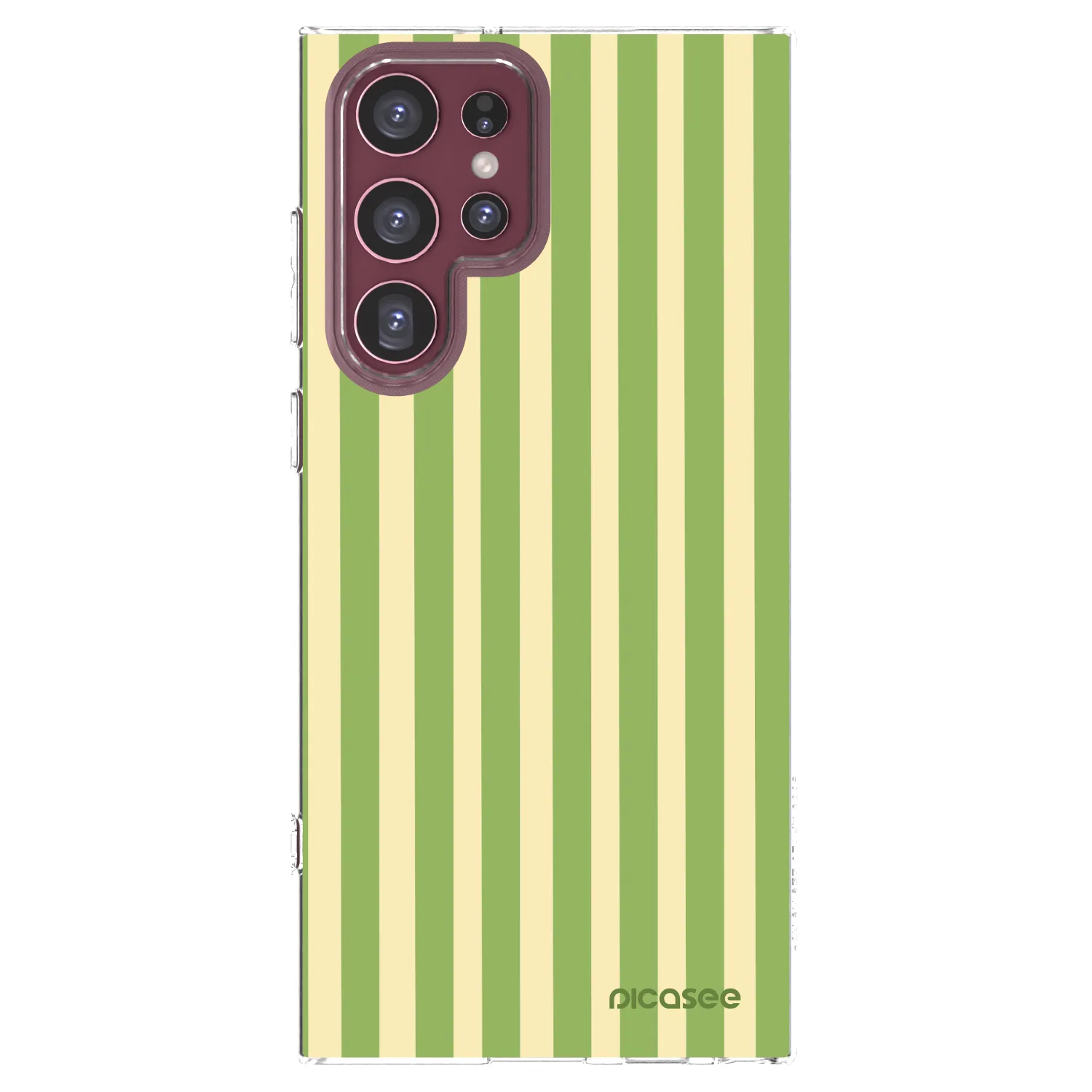Picasee silikonový průhledný obal pro Samsung Galaxy S22 Ultra 5G - Lines Matcha