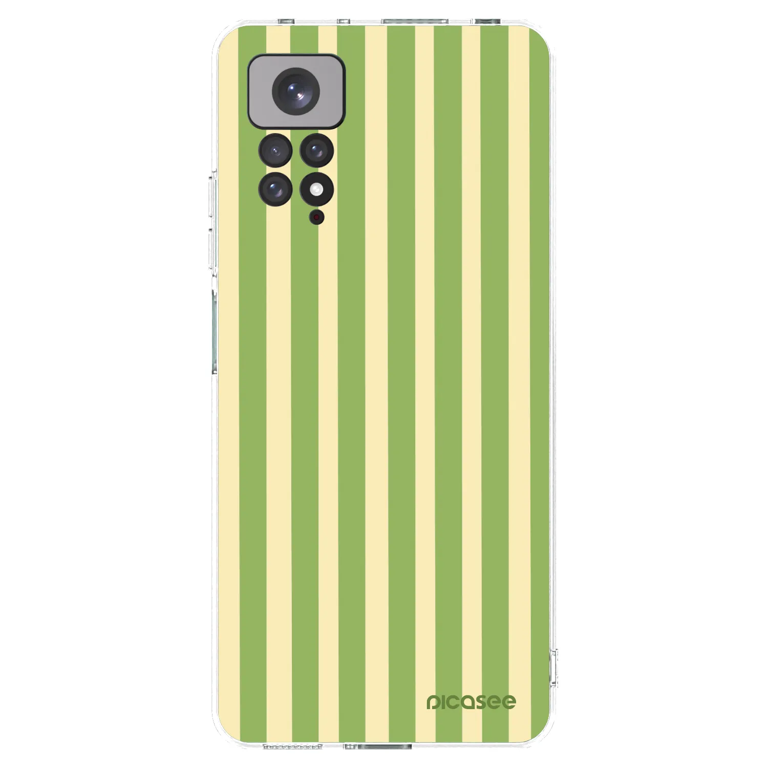 Picasee silikonový průhledný obal pro Xiaomi Redmi Note 11S 4G - Lines Matcha