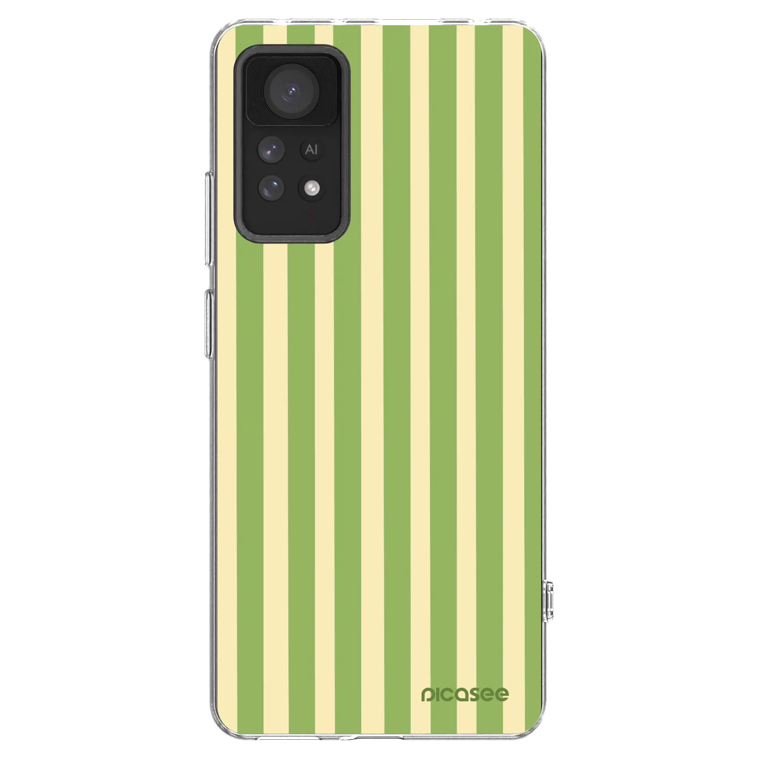Picasee silikonový průhledný obal pro Xiaomi Redmi Note 11 Pro - Lines Matcha