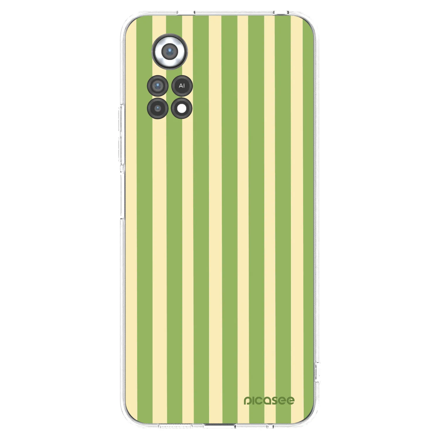Picasee silikonový průhledný obal pro Xiaomi Poco X4 Pro 5G - Lines Matcha