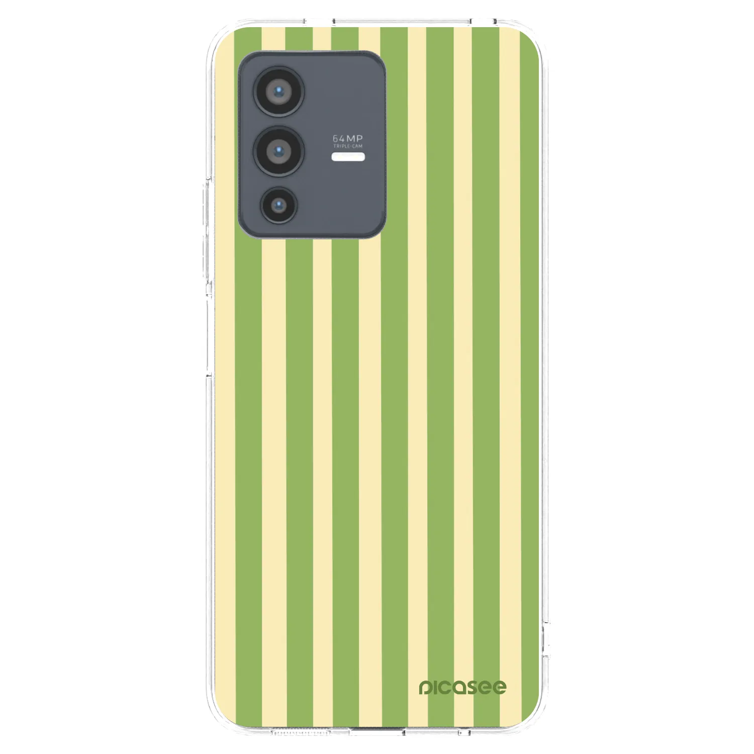 Picasee silikonový průhledný obal pro Vivo V23 5G - Lines Matcha