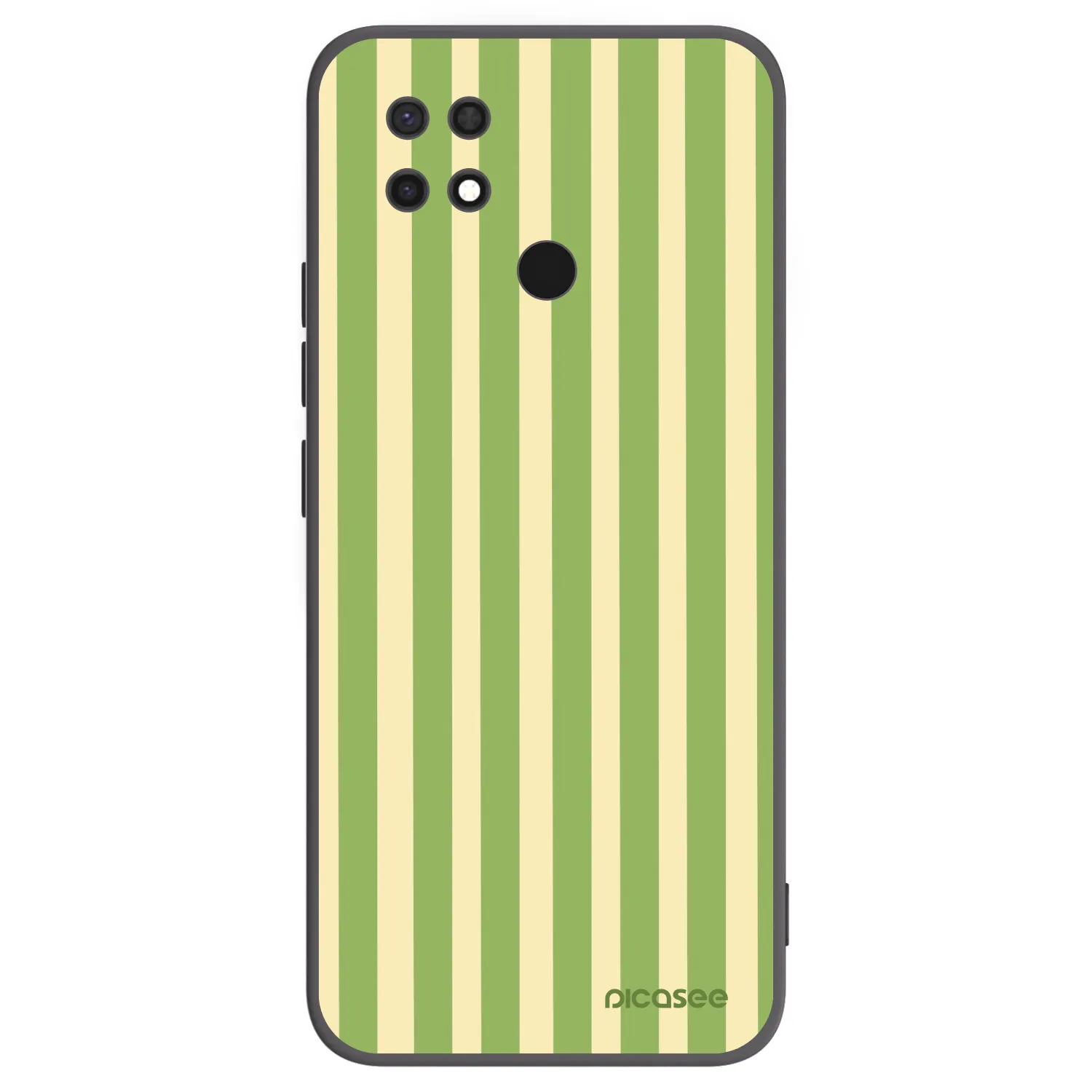 Picasee silikonový černý obal pro Xiaomi Redmi 10C - Lines Matcha