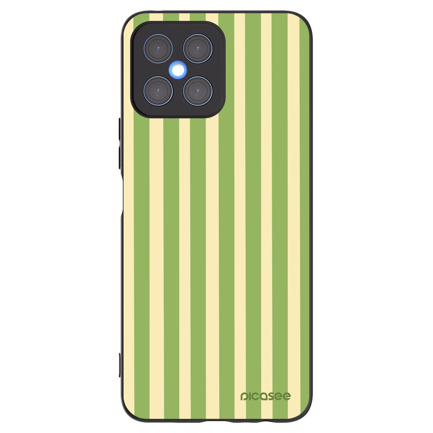 Picasee silikonový černý obal pro Honor X8 4G - Lines Matcha