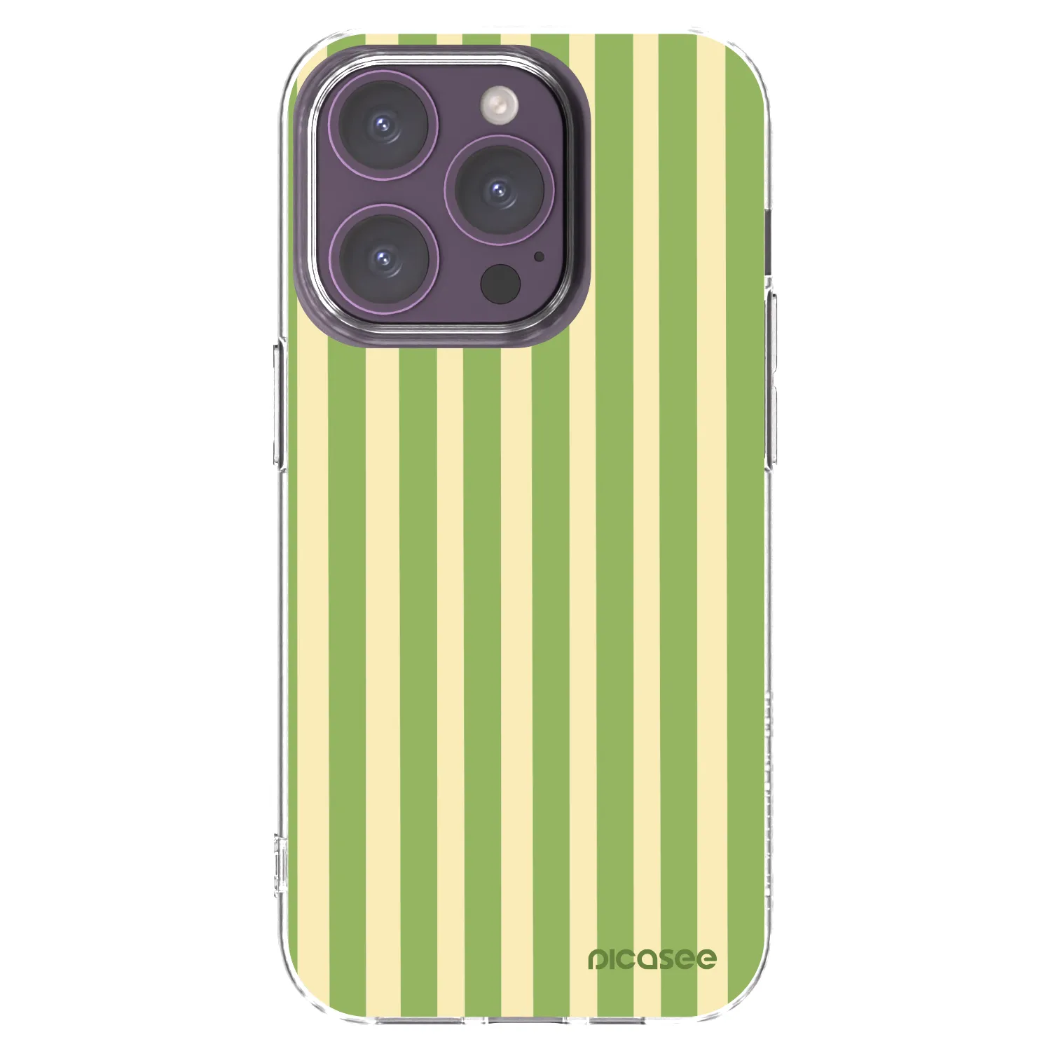Picasee silikonový průhledný obal pro Apple iPhone 14 Pro - Lines Matcha