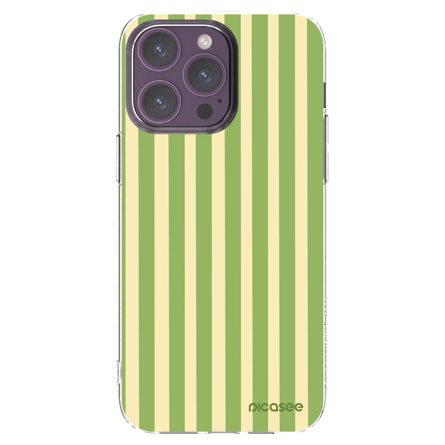 Picasee silikonový průhledný obal pro Apple iPhone 14 Pro Max - Lines Matcha