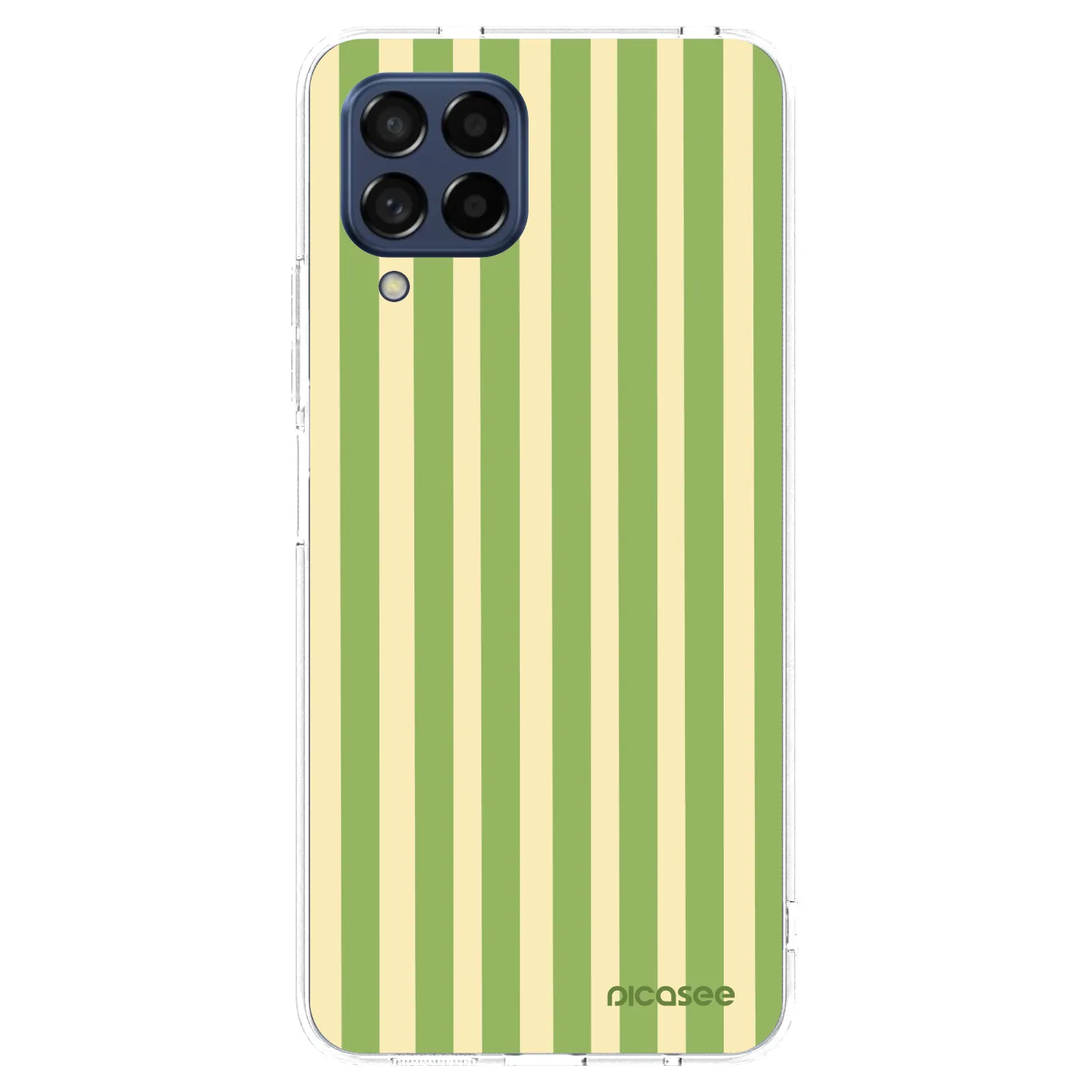 Picasee silikonový průhledný obal pro Samsung Galaxy M53 5G - Lines Matcha