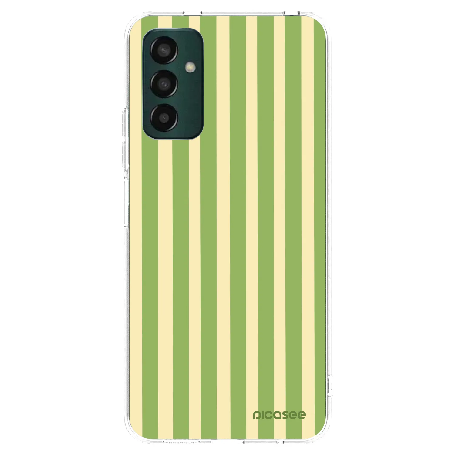 Picasee silikonový průhledný obal pro Samsung Galaxy M13 M135F - Lines Matcha