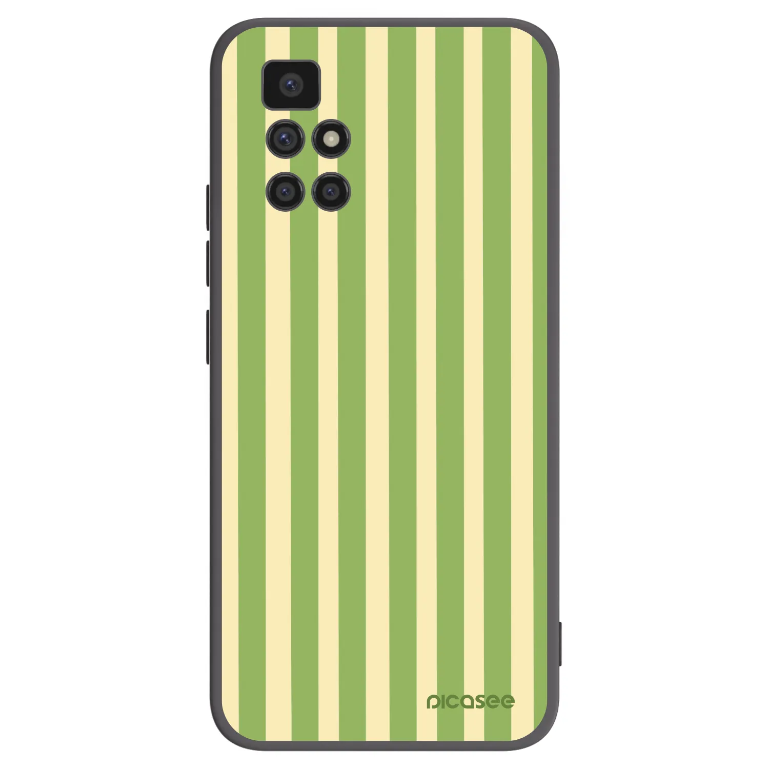 Picasee silikonový černý obal pro Xiaomi Redmi 10 (2022) - Lines Matcha