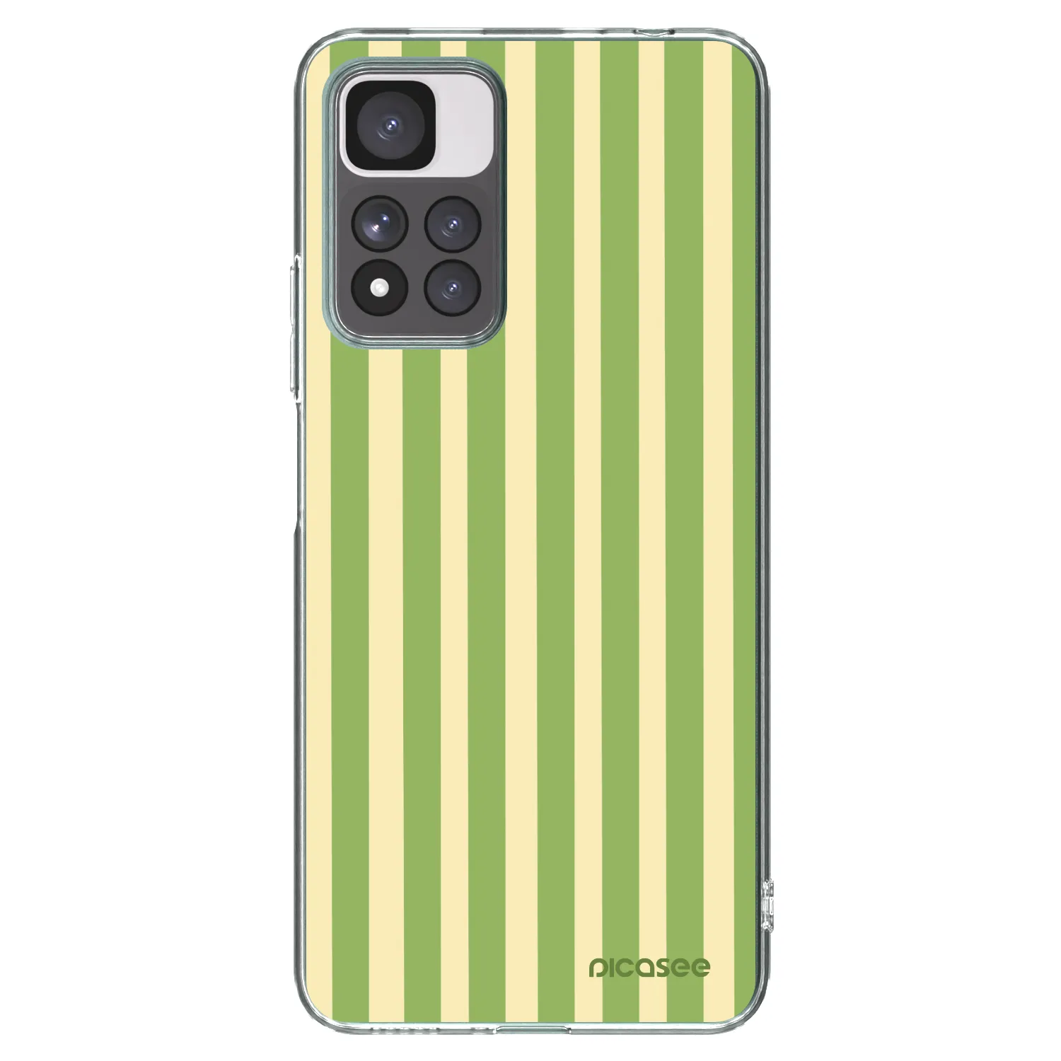 Picasee silikonový průhledný obal pro Xiaomi Redmi Note 11 Pro+ 5G - Lines Matcha