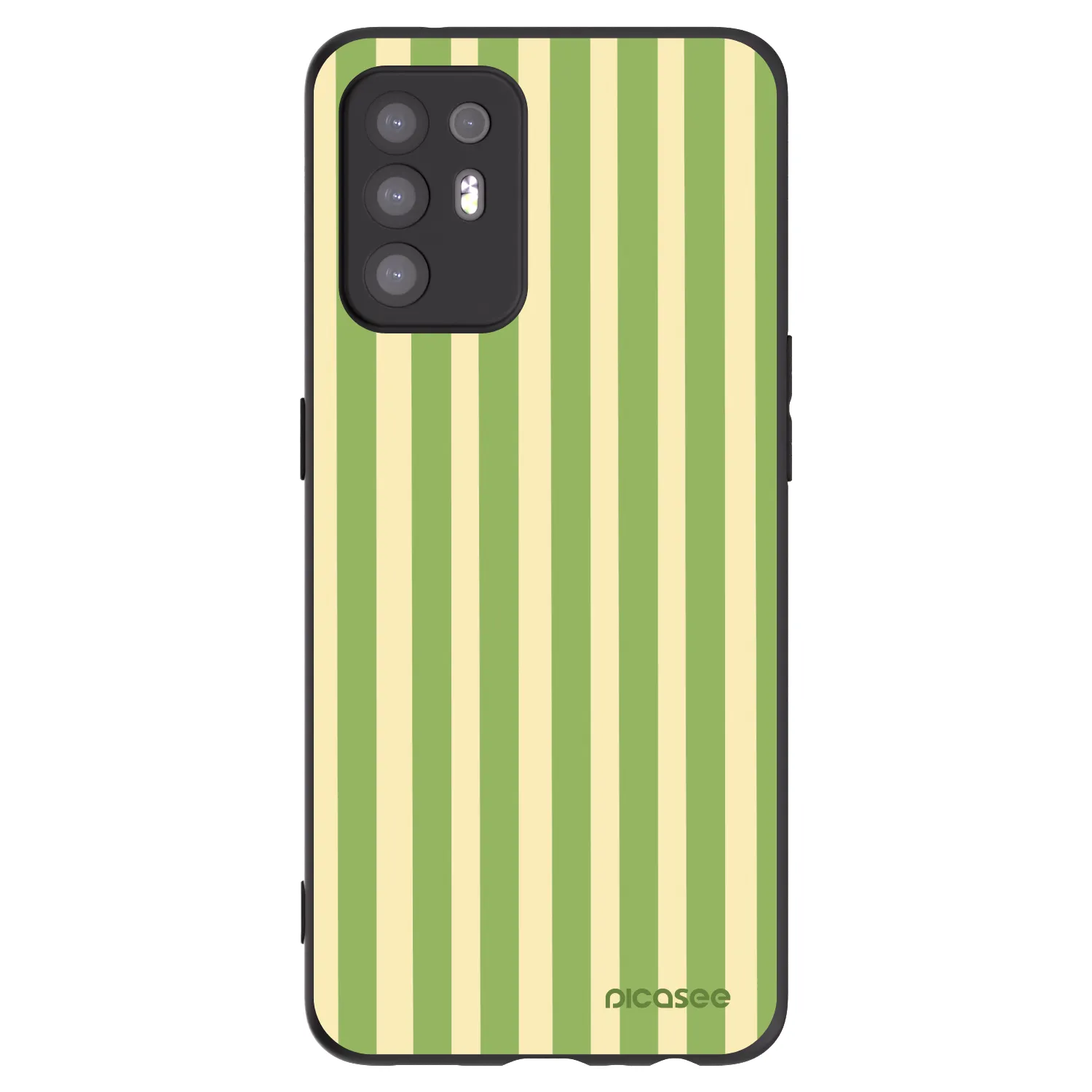 Picasee silikonový černý obal pro OPPO A94 5G - Lines Matcha