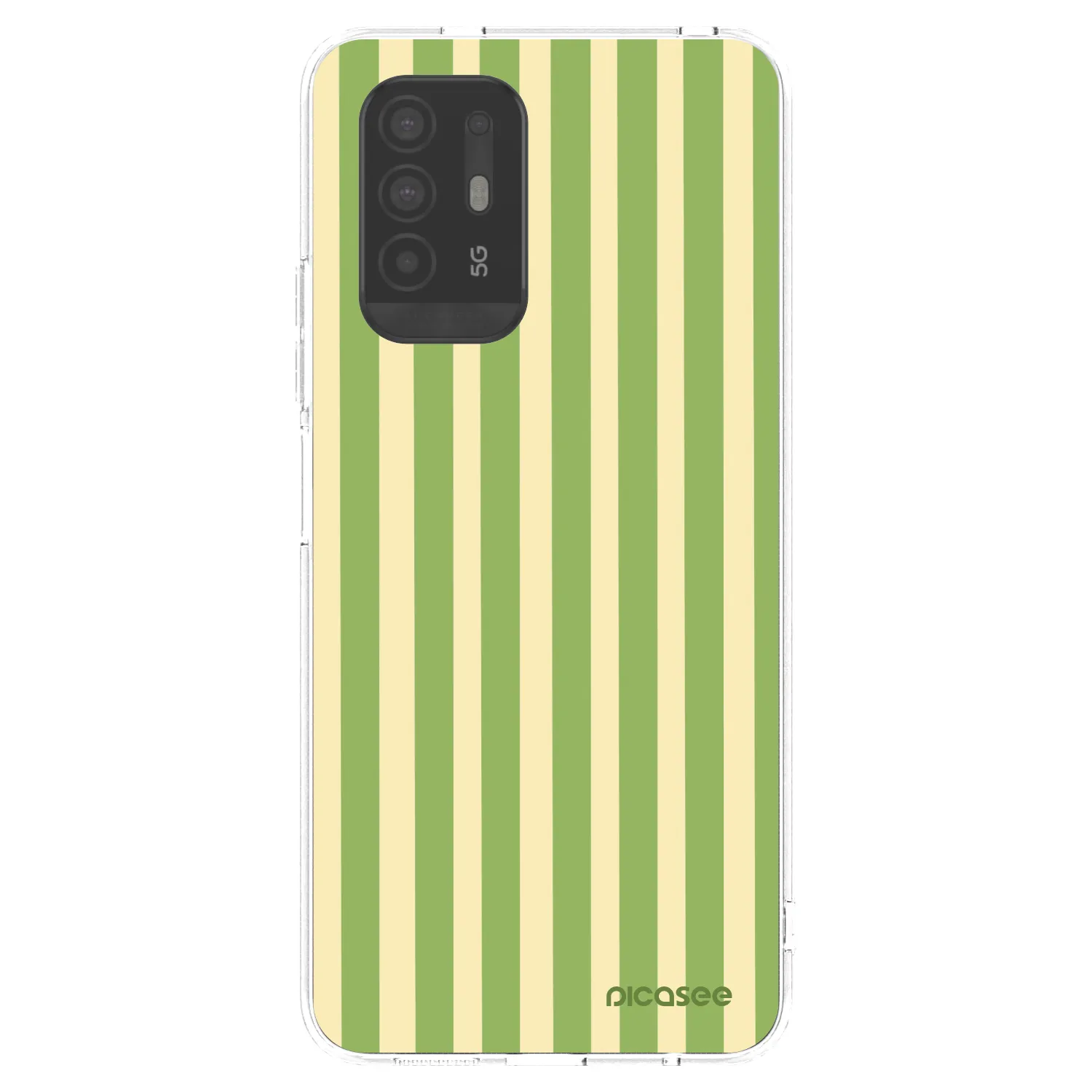 Picasee silikonový průhledný obal pro OPPO A94 5G - Lines Matcha