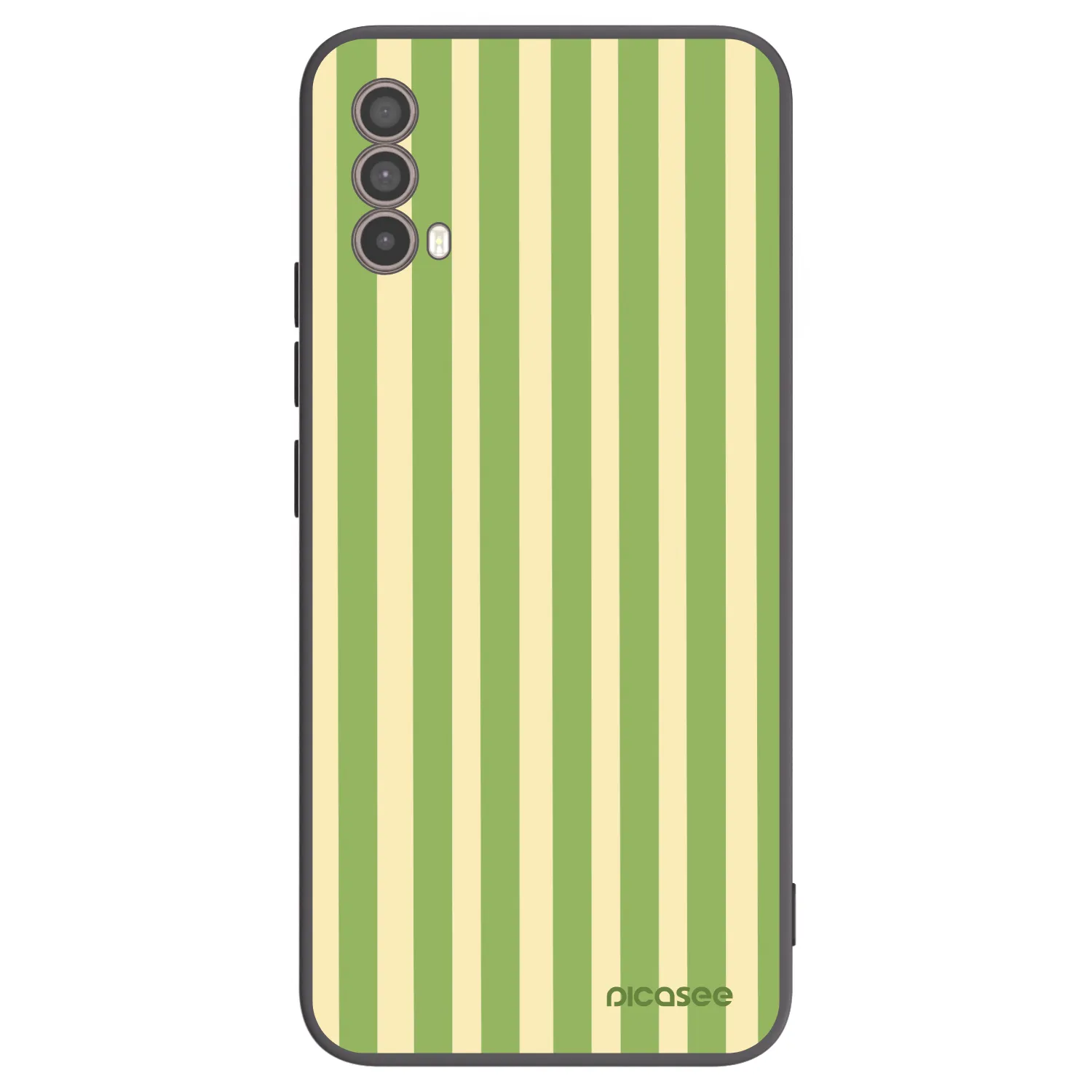 Picasee silikonový černý obal pro Motorola Moto E40 - Lines Matcha