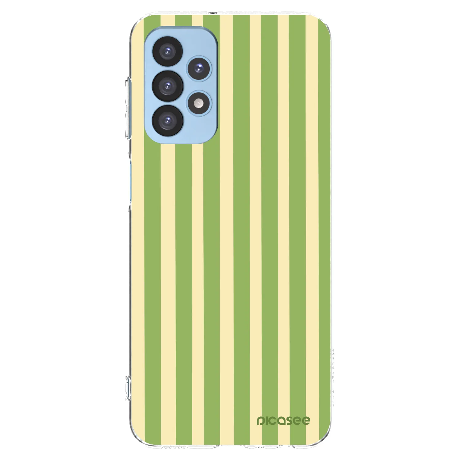 Picasee silikonový průhledný obal pro Samsung Galaxy A23 A235F 4G - Lines Matcha