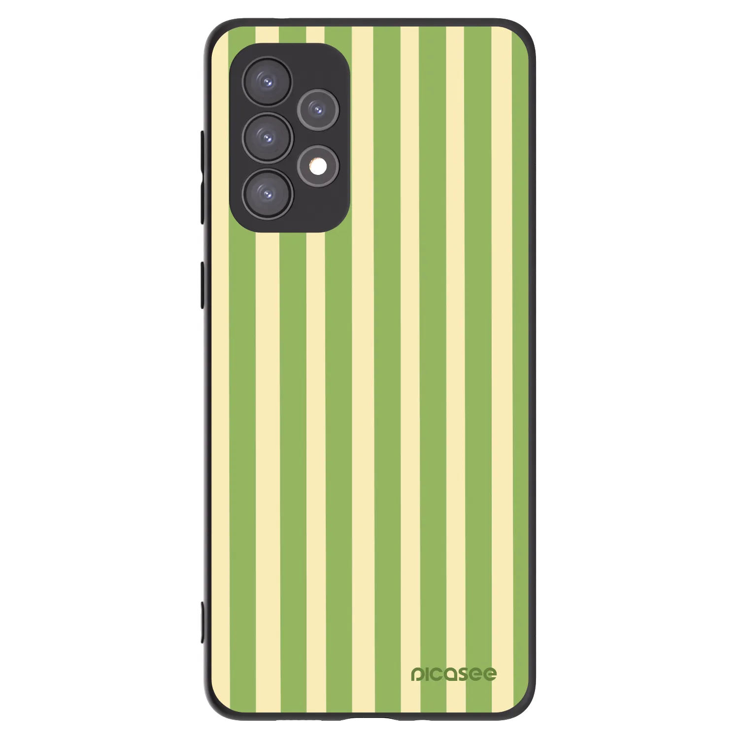 Picasee silikonový černý obal pro Samsung Galaxy A73 5G - Lines Matcha