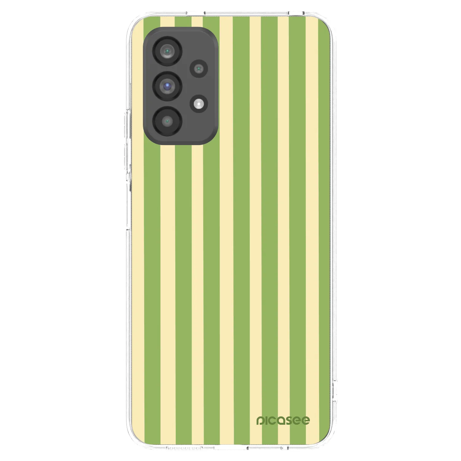 Picasee silikonový průhledný obal pro Samsung Galaxy A73 5G - Lines Matcha