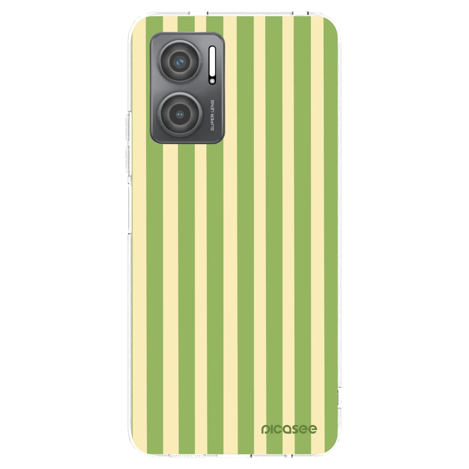 Picasee silikonový průhledný obal pro Xiaomi Redmi 10 5G - Lines Matcha