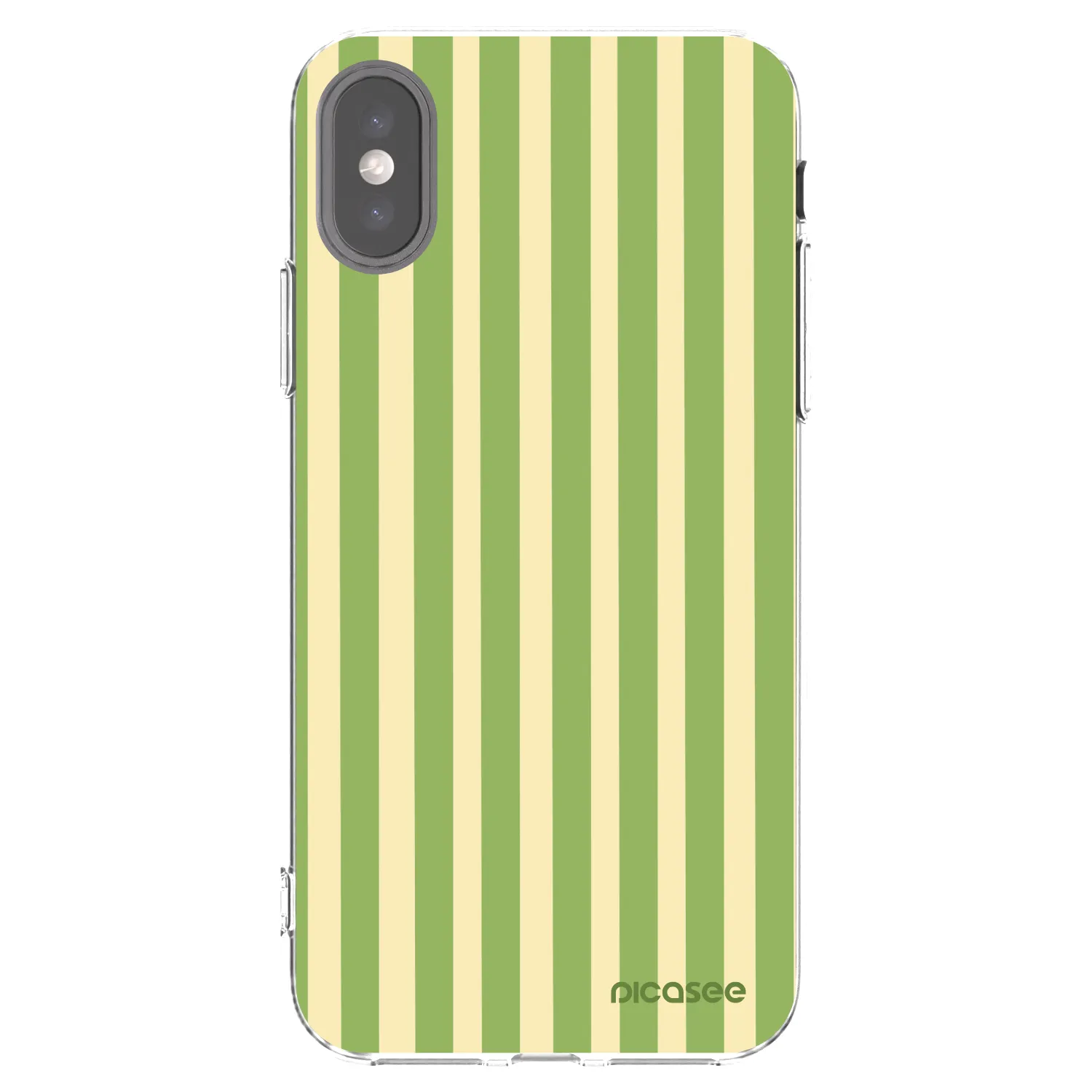 Picasee silikonový průhledný obal pro Apple iPhone X/XS - Lines Matcha