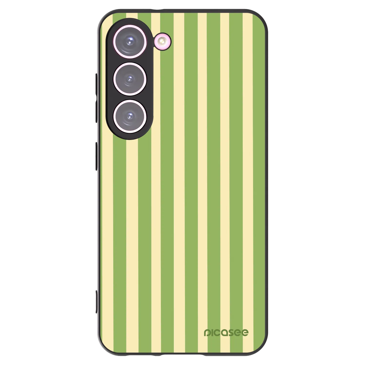 Picasee silikonový černý obal pro Samsung Galaxy S23 5G - Lines Matcha