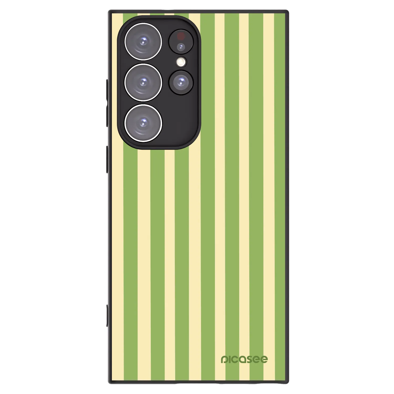 Picasee silikonový černý obal pro Samsung Galaxy S23 Ultra 5G - Lines Matcha