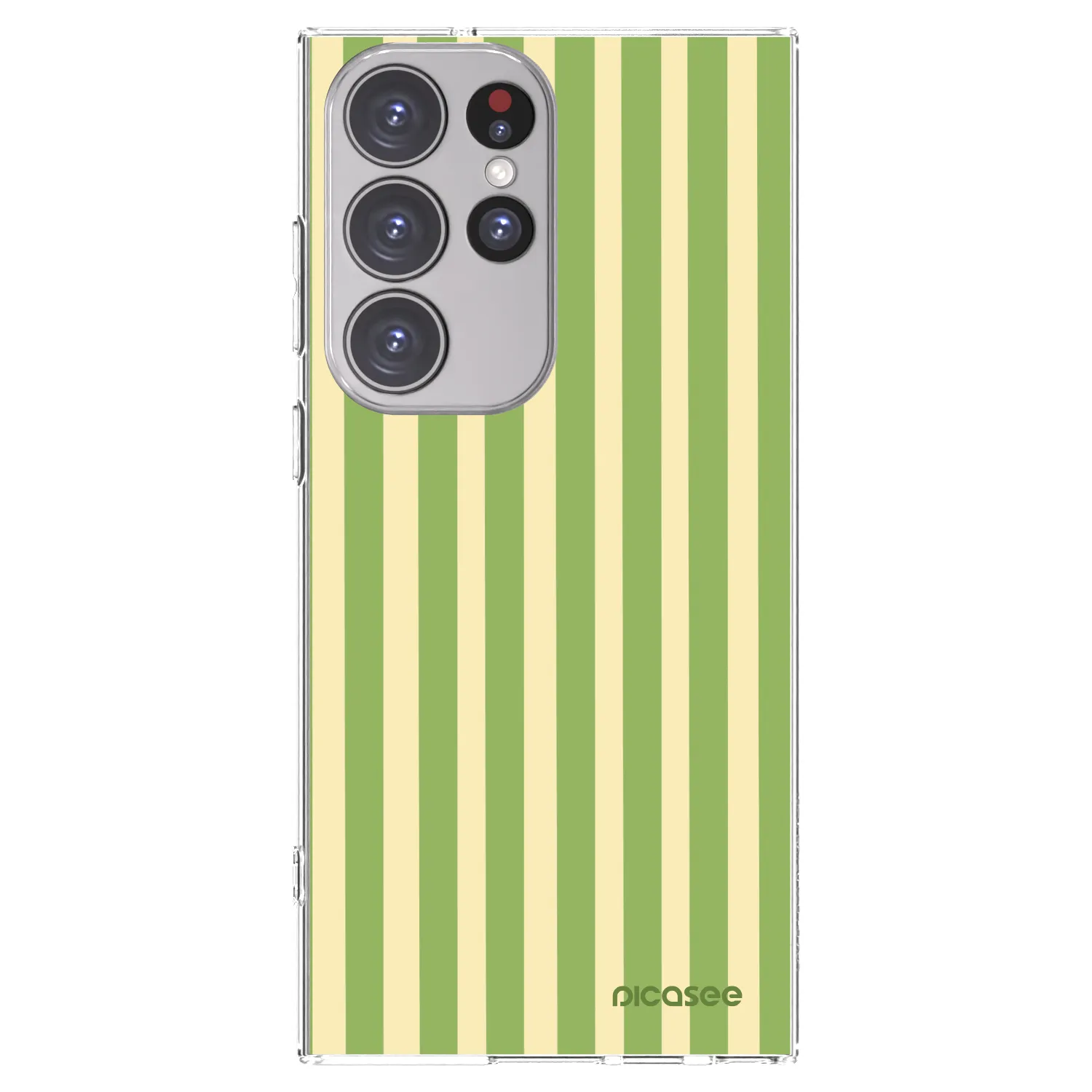 Picasee silikonový průhledný obal pro Samsung Galaxy S23 Ultra 5G - Lines Matcha