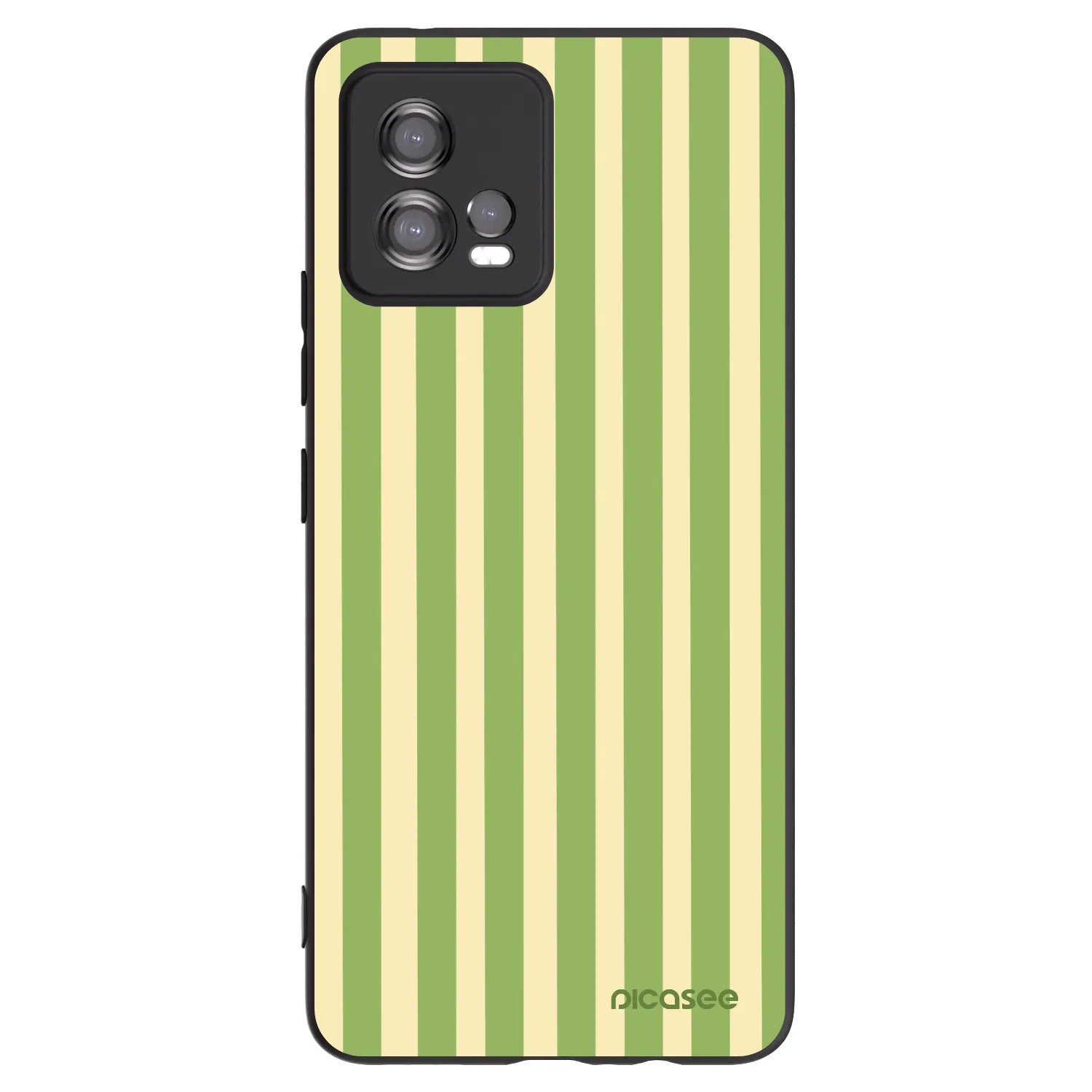 Picasee silikonový černý obal pro Motorola Moto G72 - Lines Matcha