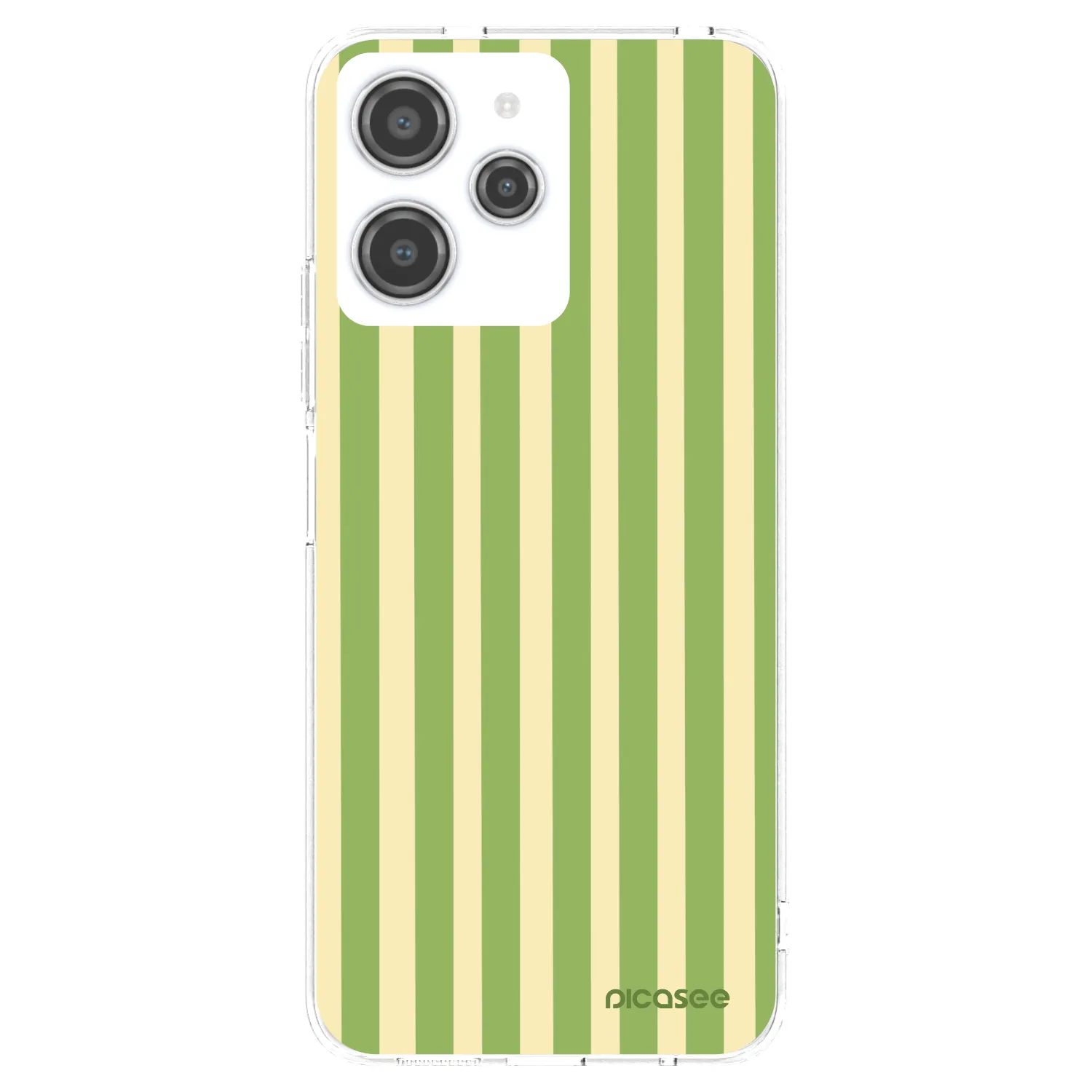 Picasee silikonový průhledný obal pro Xiaomi Redmi 12 4G - Lines Matcha