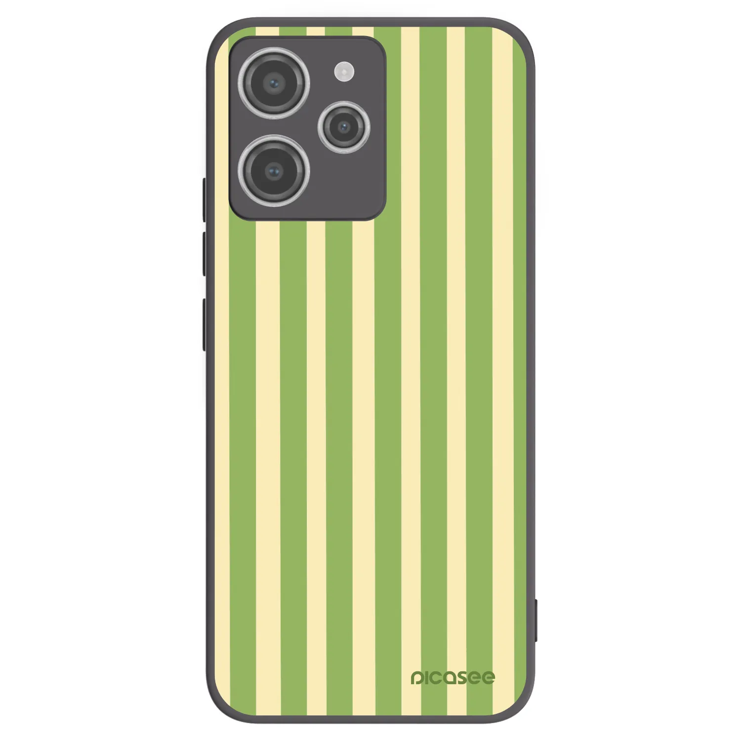 Picasee silikonový černý obal pro Xiaomi Redmi 12 4G - Lines Matcha