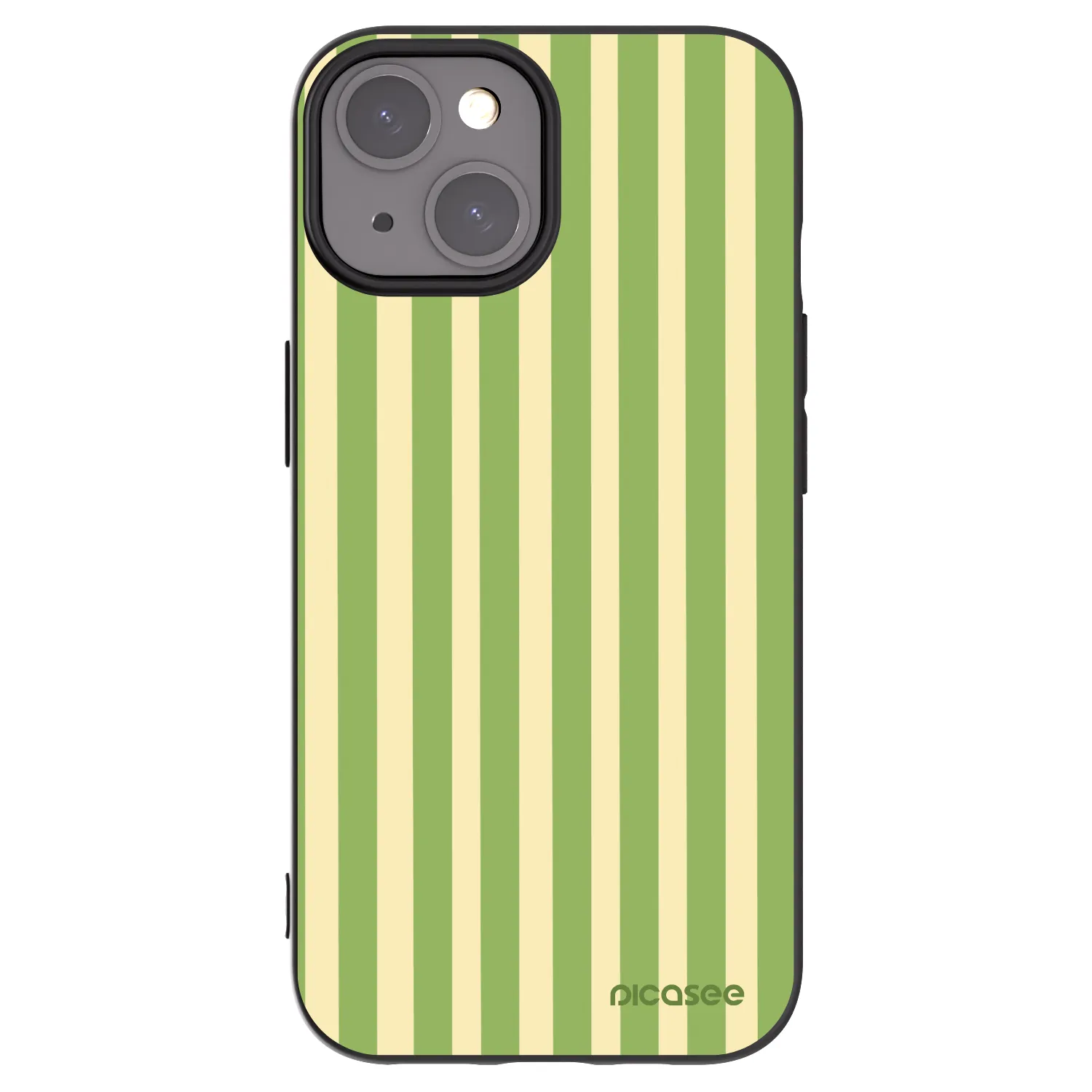 Picasee silikonový černý obal pro Apple iPhone 15 - Lines Matcha