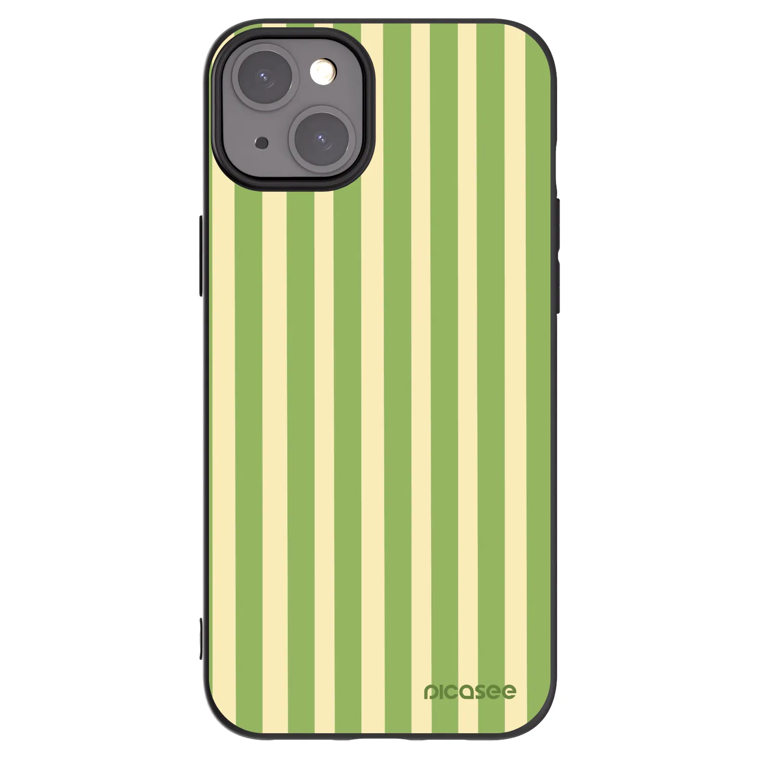 Picasee silikonový černý obal pro Apple iPhone 15 Plus - Lines Matcha
