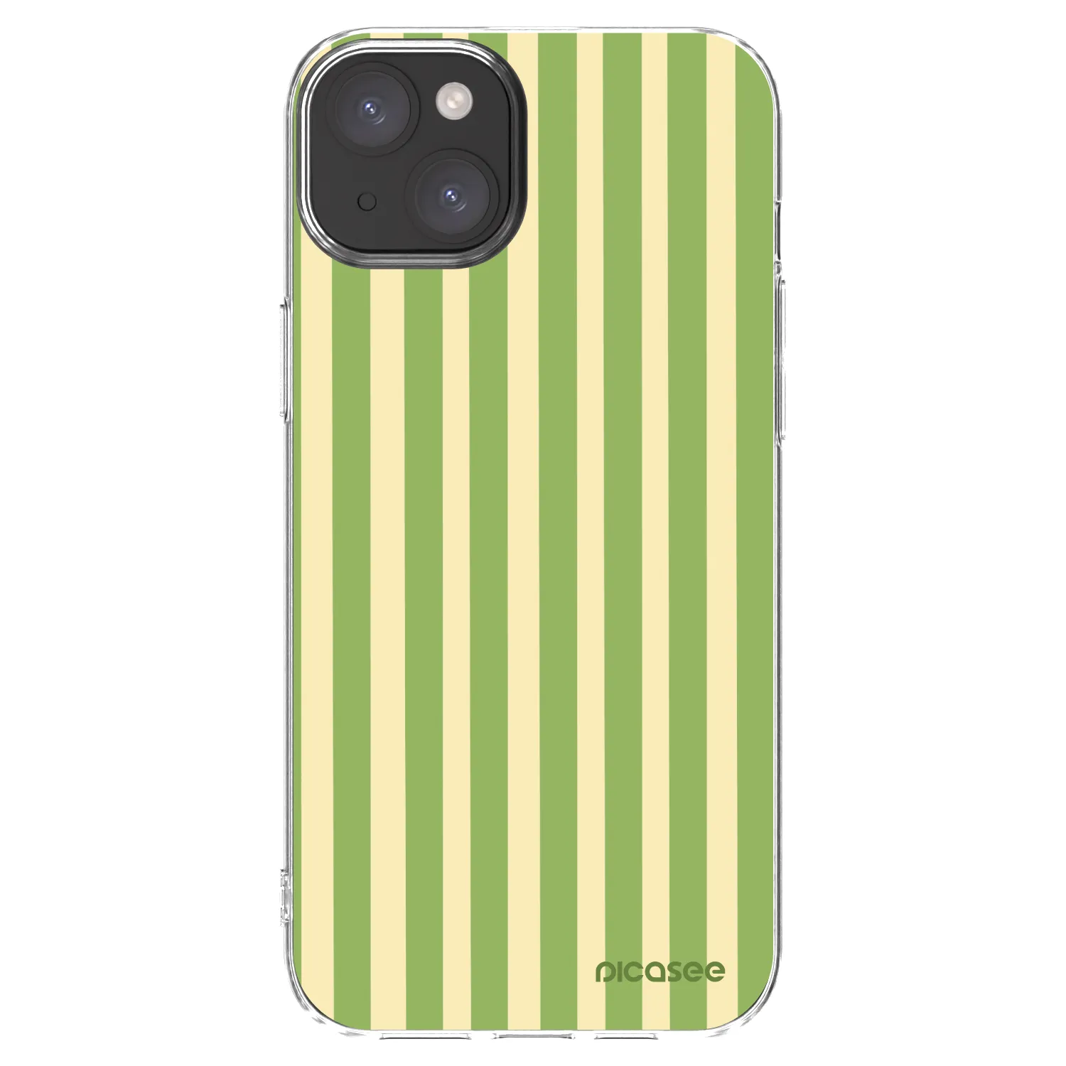 Picasee silikonový průhledný obal pro Apple iPhone 15 Plus - Lines Matcha