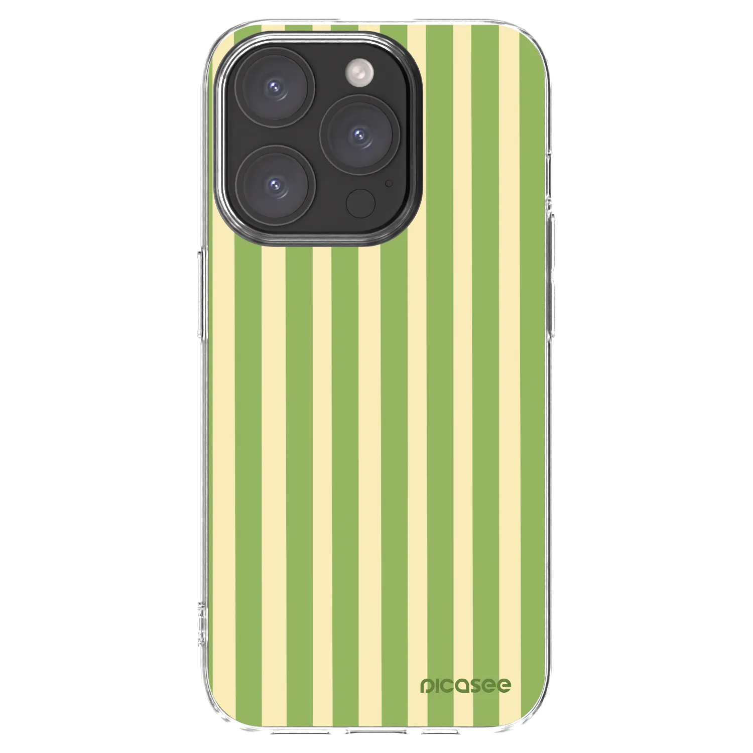 Picasee silikonový průhledný obal pro Apple iPhone 15 Pro - Lines Matcha