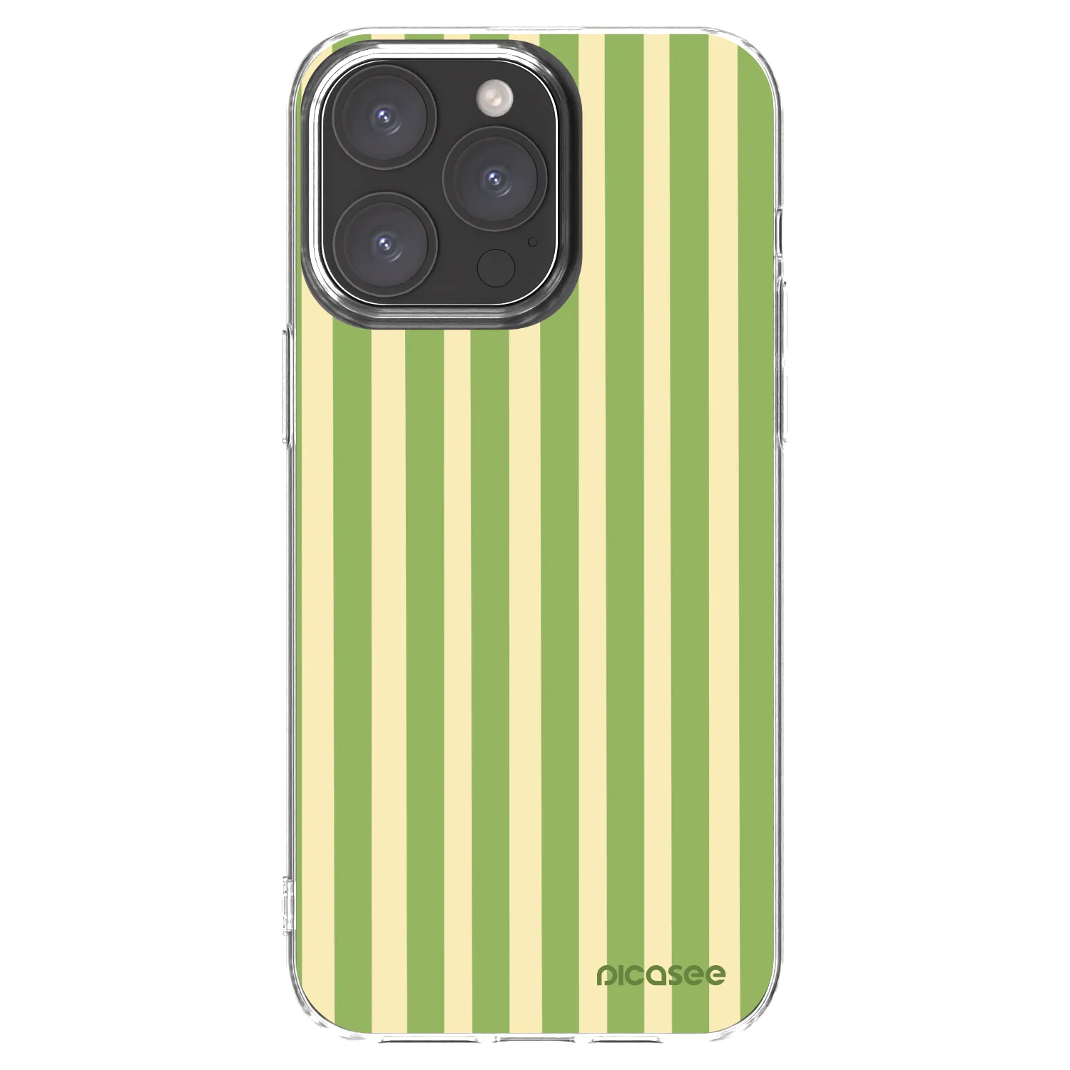Picasee silikonový průhledný obal pro Apple iPhone 15 Pro Max - Lines Matcha