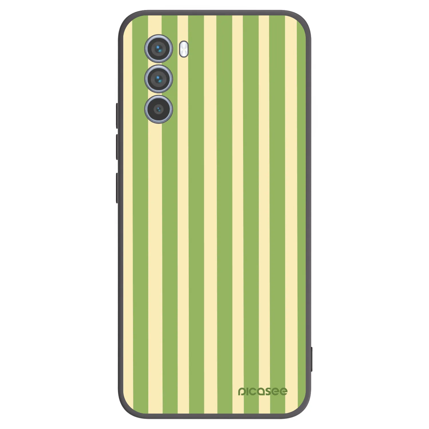 Picasee silikonový černý obal pro Motorola Moto G62 - Lines Matcha