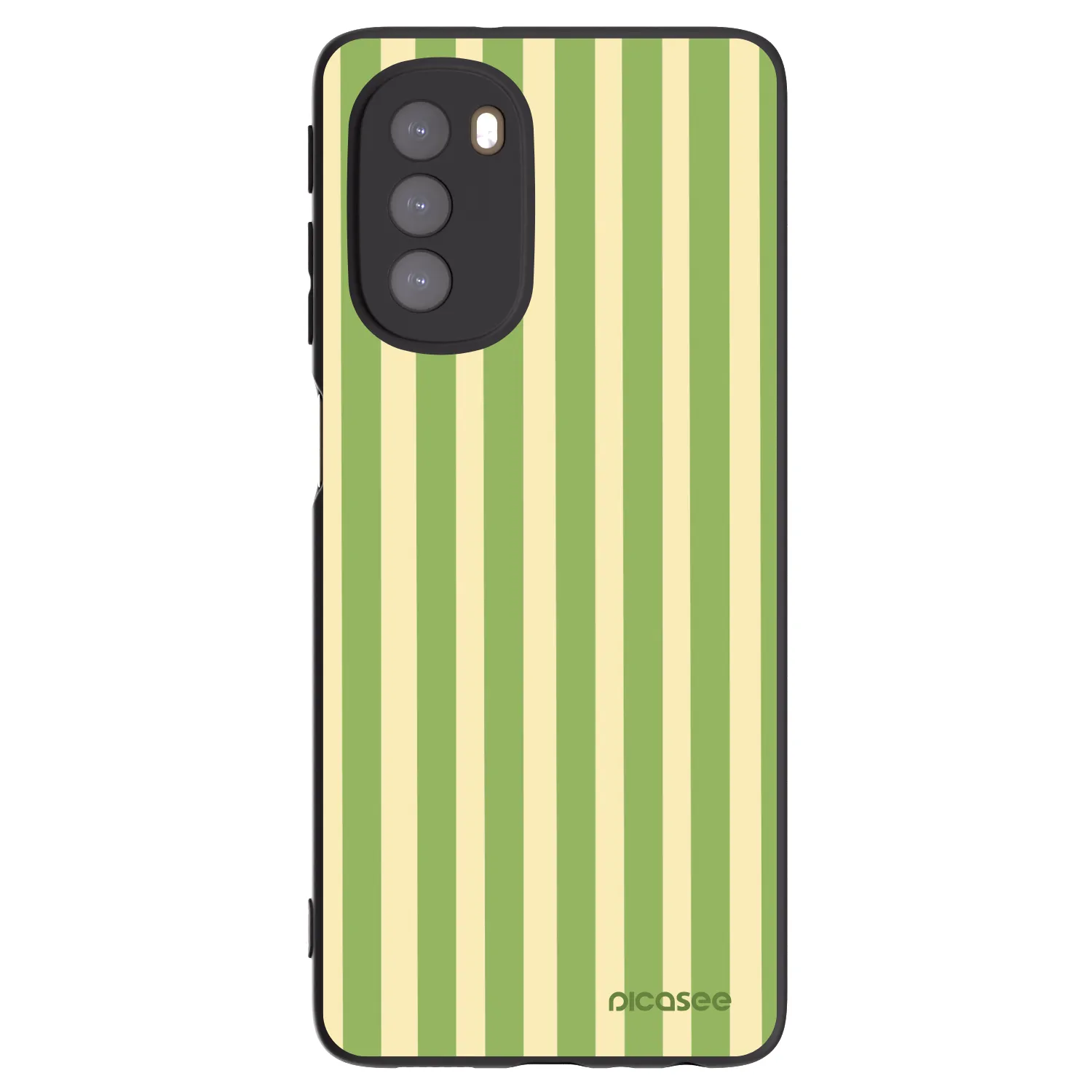 Picasee silikonový černý obal pro Motorola Moto G51 - Lines Matcha