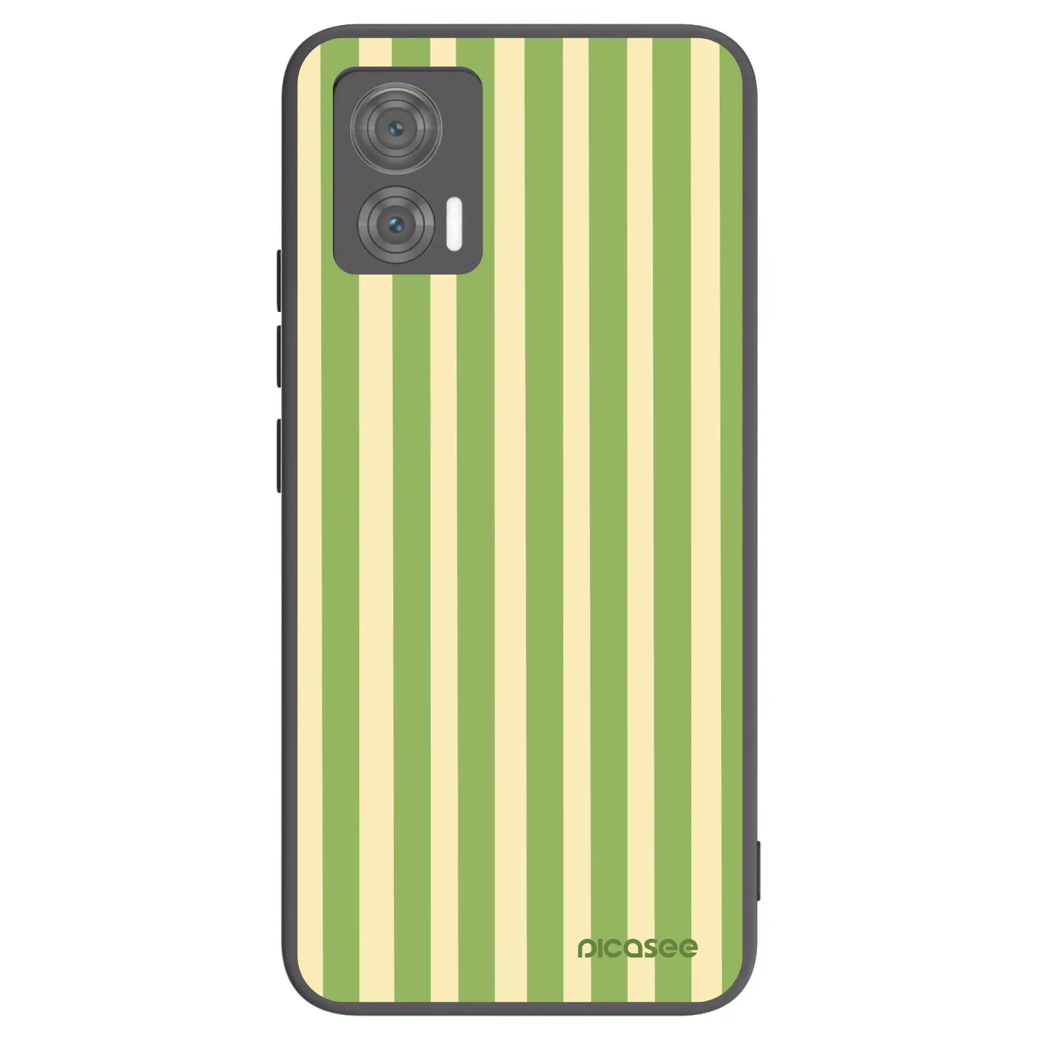 Picasee silikonový černý obal pro Motorola Edge 30 Neo - Lines Matcha