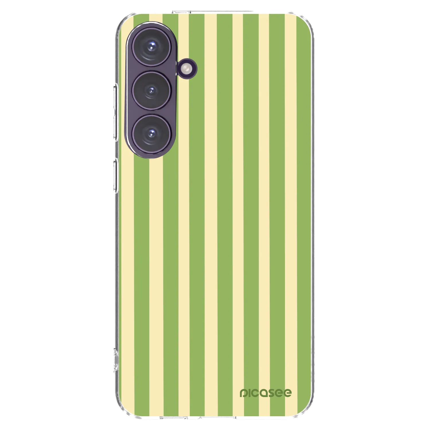 Picasee silikonový průhledný obal pro Samsung Galaxy S24+ S926B 5G - Lines Matcha