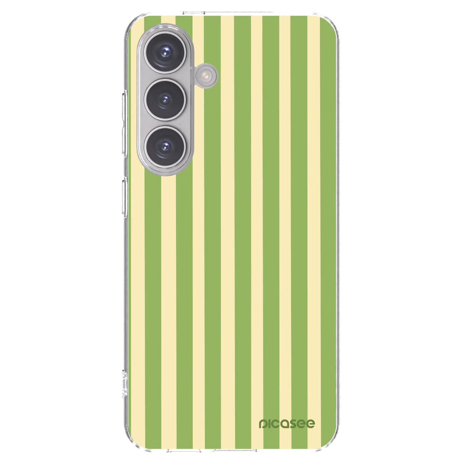 Picasee silikonový průhledný obal pro Samsung Galaxy S24 S921B 5G - Lines Matcha