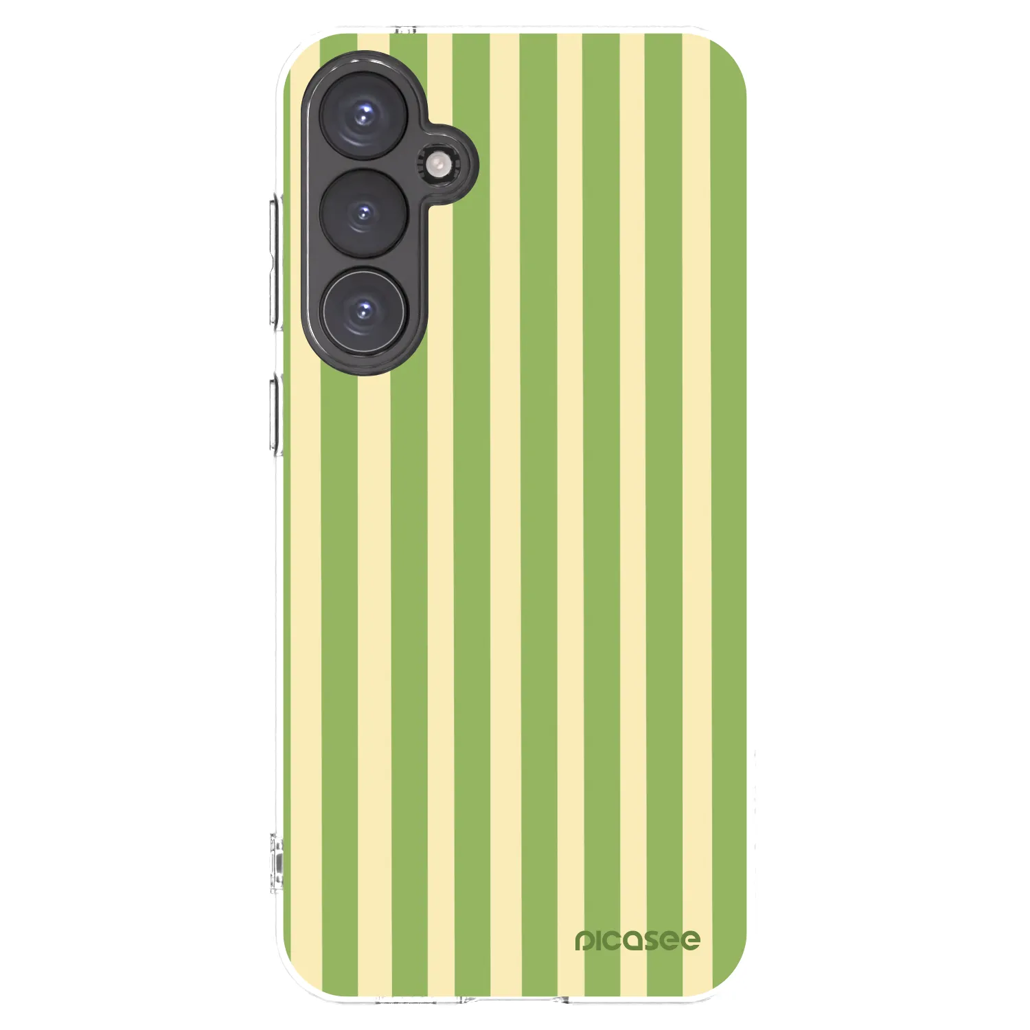 Picasee silikonový průhledný obal pro Samsung Galaxy S23 FE S711B - Lines Matcha