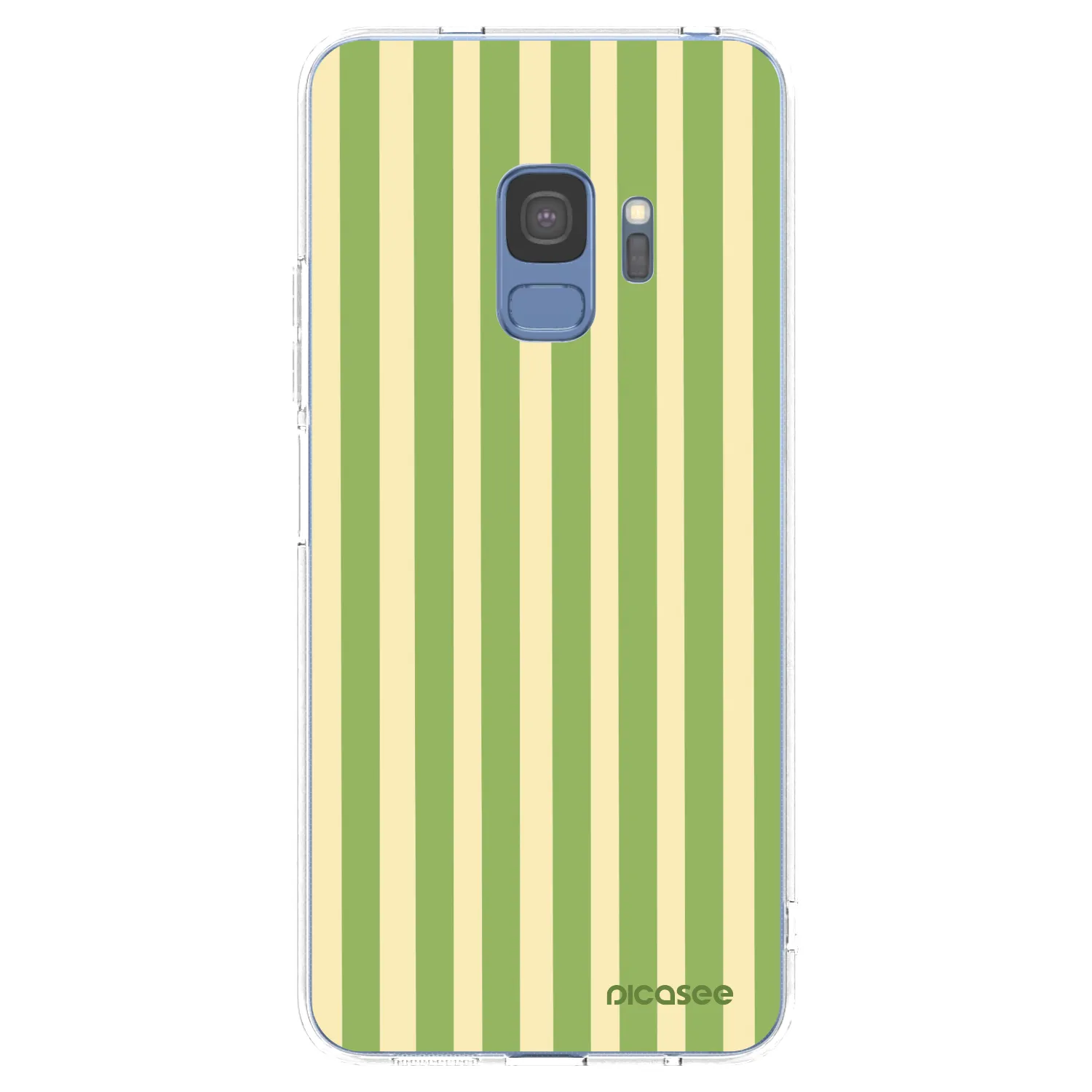Picasee silikonový průhledný obal pro Samsung Galaxy S9 G960F - Lines Matcha