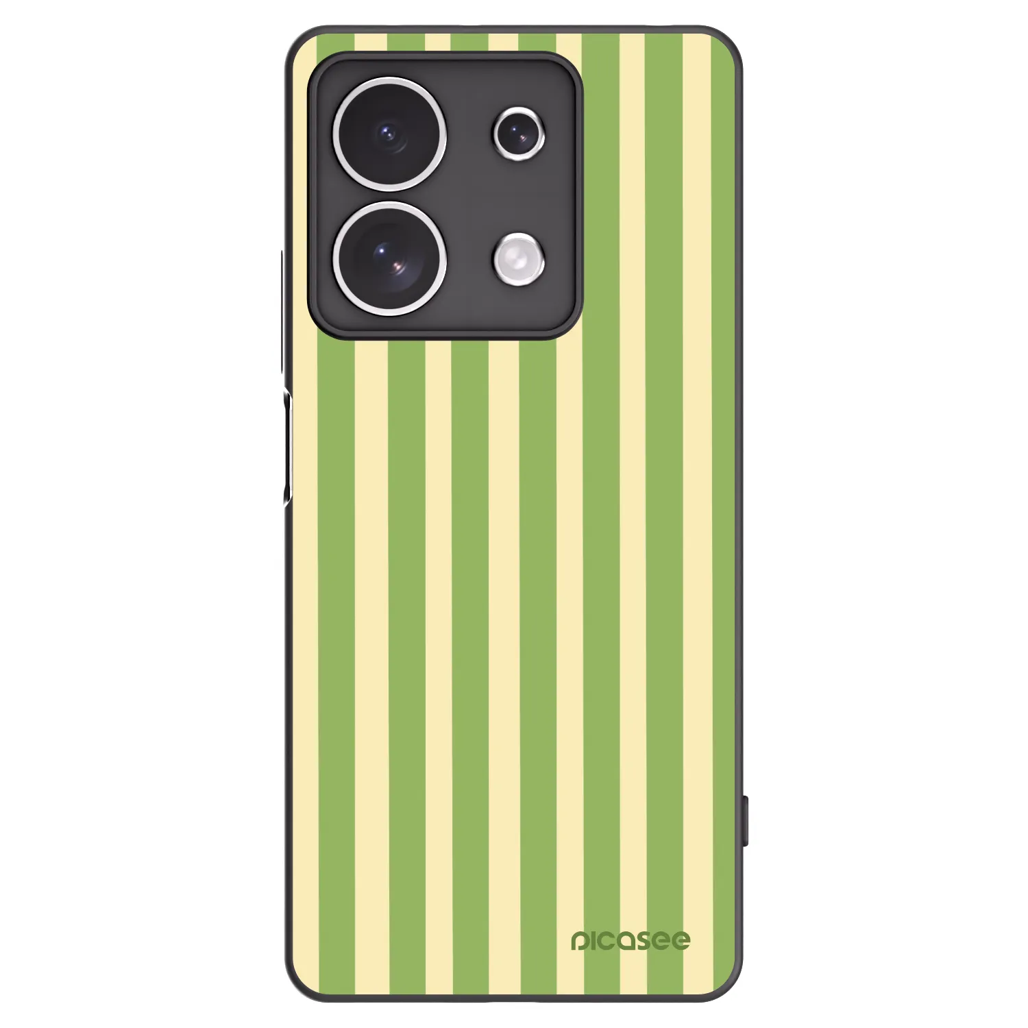 Picasee silikonový černý obal pro Xiaomi Redmi Note 13 4G - Lines Matcha