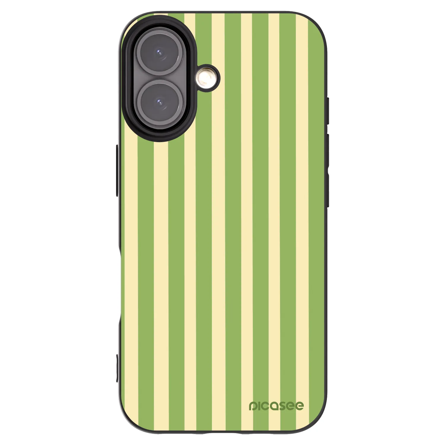 Picasee silikonový černý obal pro Apple iPhone 16 - Lines Matcha